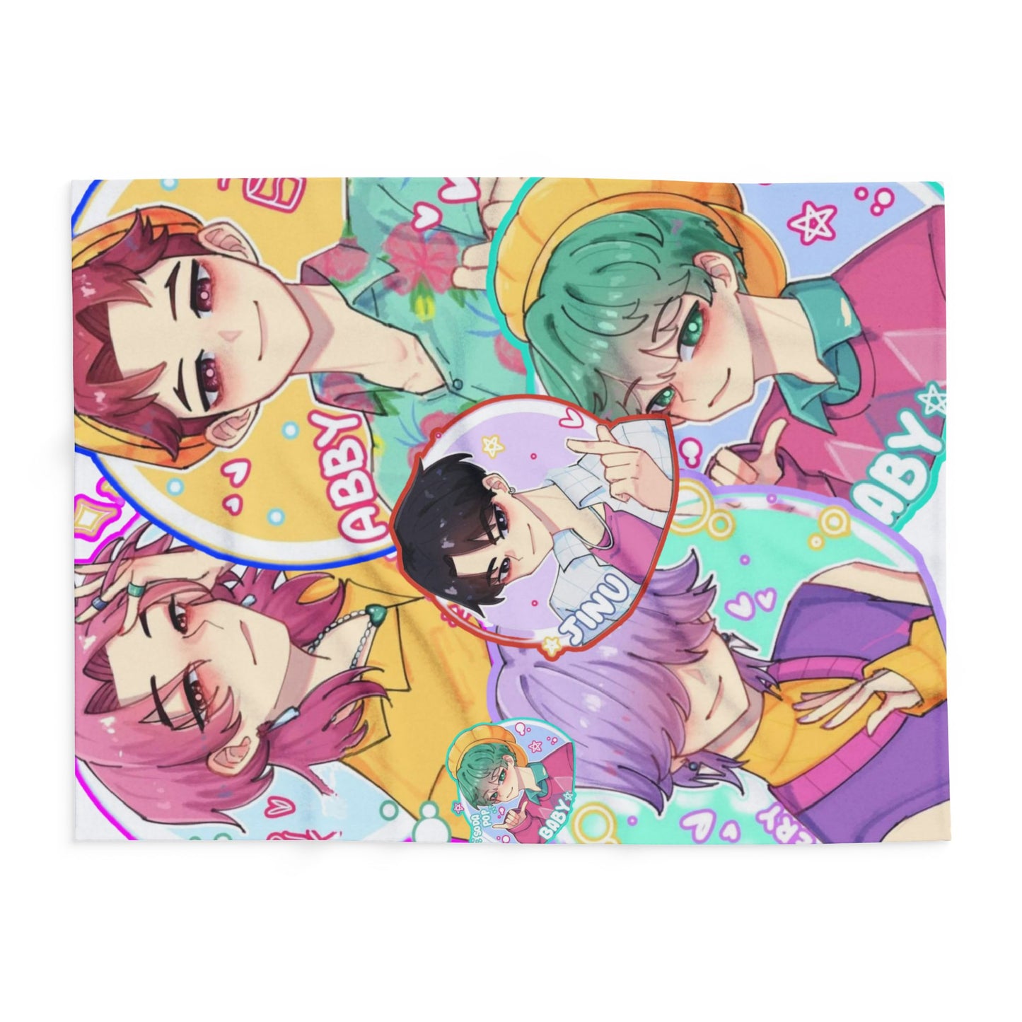 Anime-Inspired kpop boys Fleece Blanket, Cozy Throw Blanket, Personalized Gift, Home Decor, Unique Anime Blanket