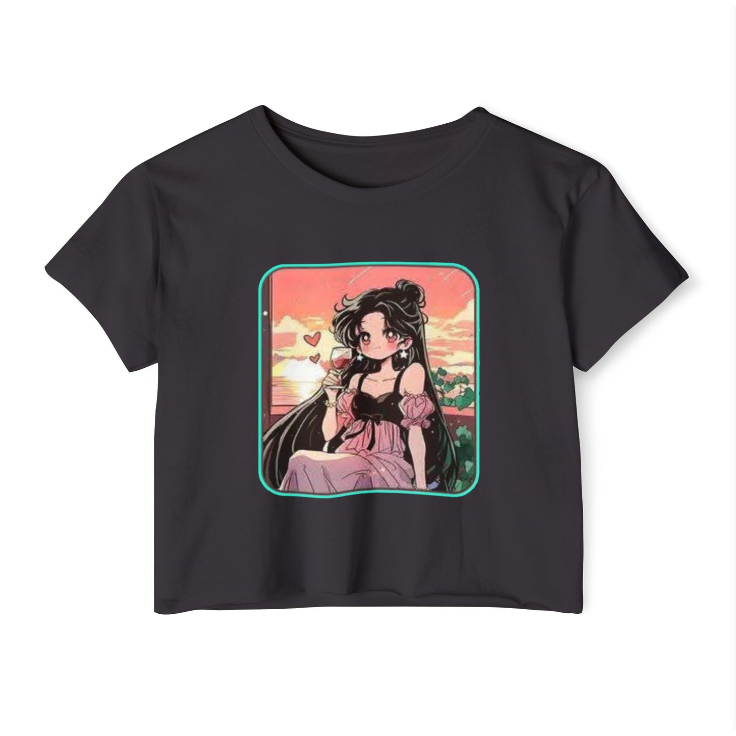 Chic Festival sailor moon 17 Crop Top | Anime Style T-Shirt, Summer Fashion, Music Festival Outfit, Casual Wear, Gift for Her