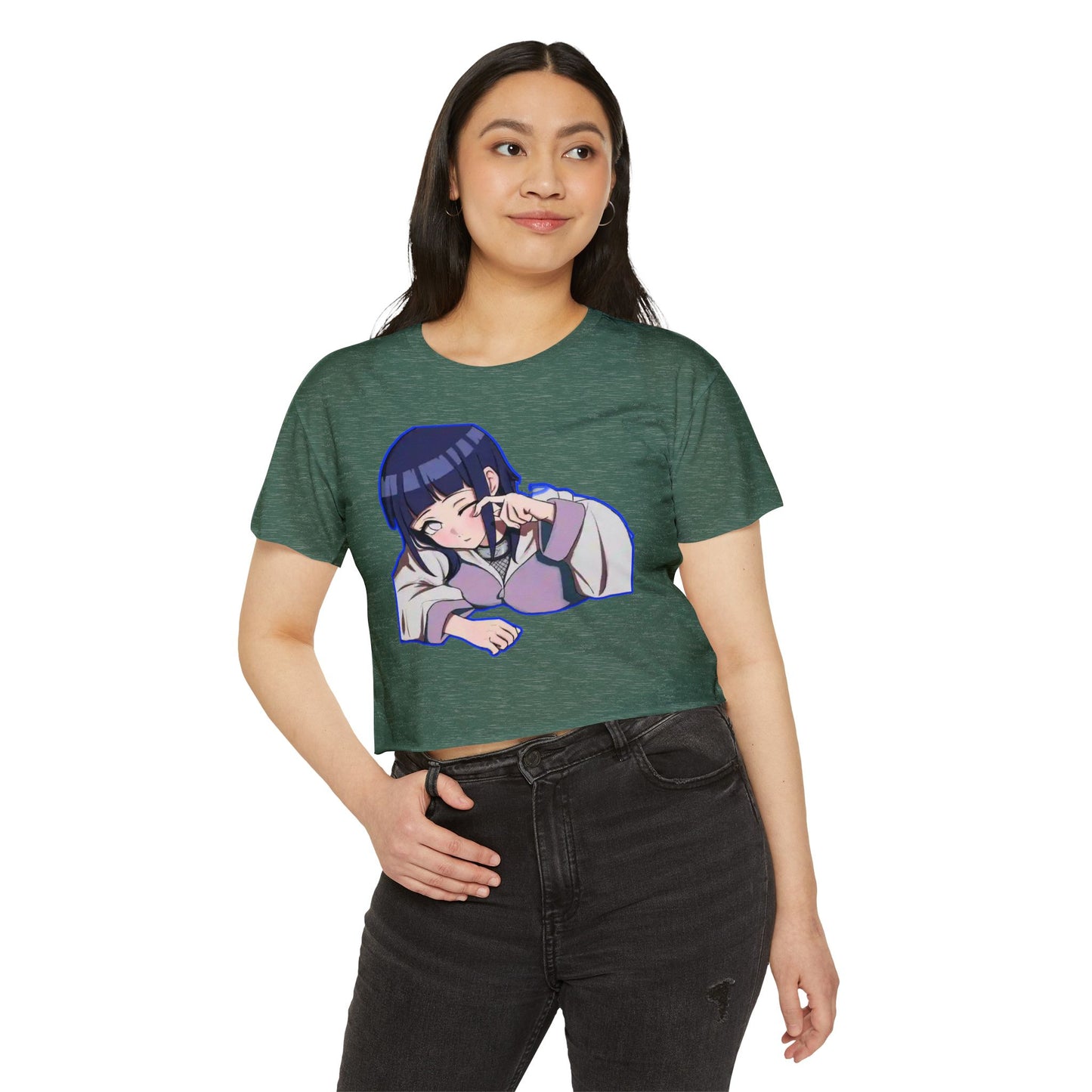 Women’s Festival Crop Naruto Top, Cute Anime Shirt, Casual Summer Tee, Trendy Graphic Top, Gifts for Her, Festival Wear