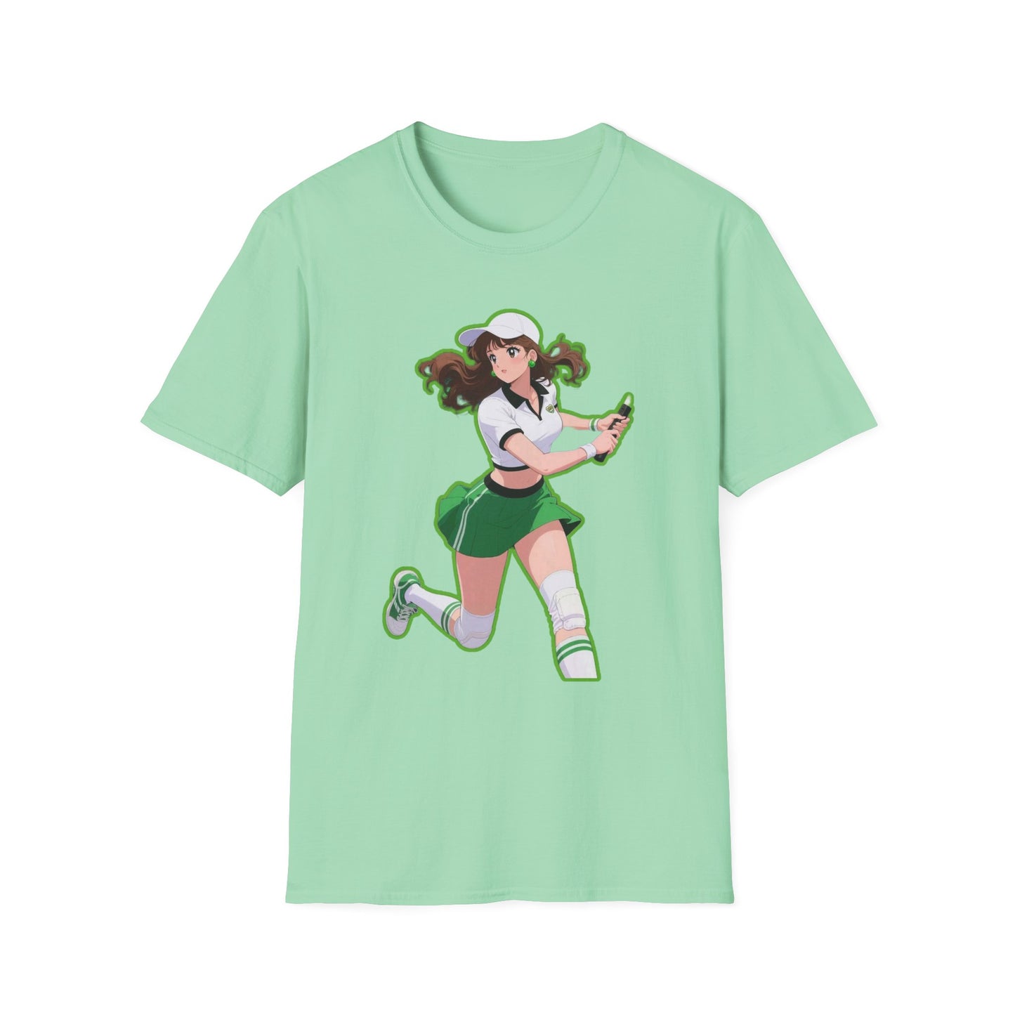 Playful Anime sailor moon 4 Character T-Shirt, Unisex Softstyle Tee, Casual Graphic Shirt, Gift for Anime Lovers, Fun Everyday Wear, Otaku Merchandise