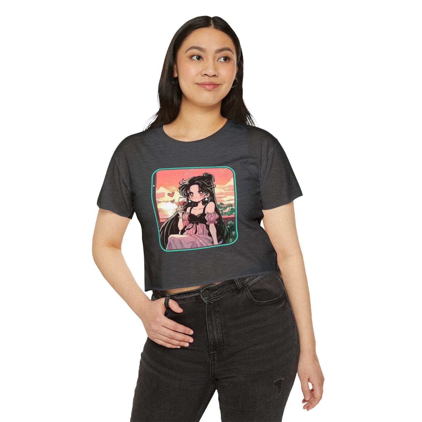 Chic Festival sailor moon 17 Crop Top | Anime Style T-Shirt, Summer Fashion, Music Festival Outfit, Casual Wear, Gift for Her