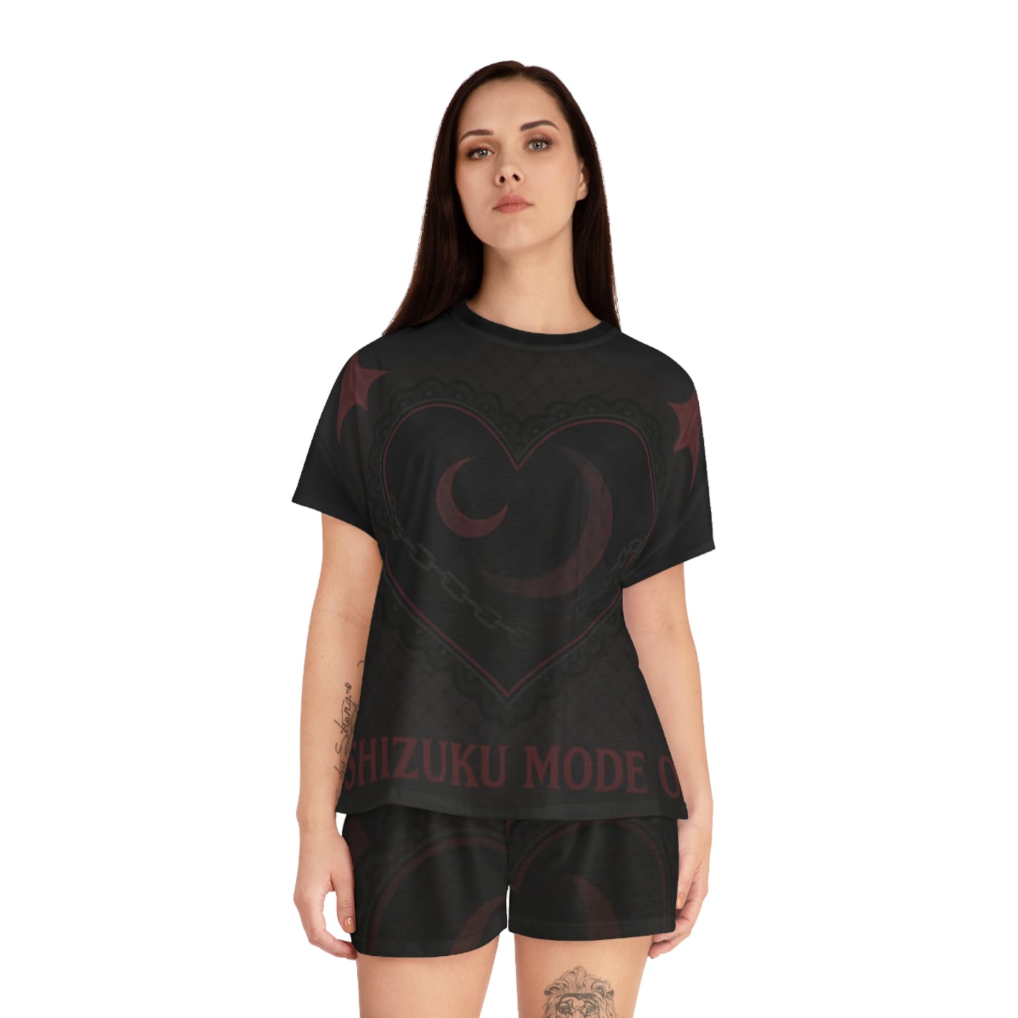 Women's Pajama Set - 'Stay Lewd' Short PJs, Cozy Sleepwear, Cute Loungewear, Anime Inspired, Gifts for Her, Relaxation Essentials
