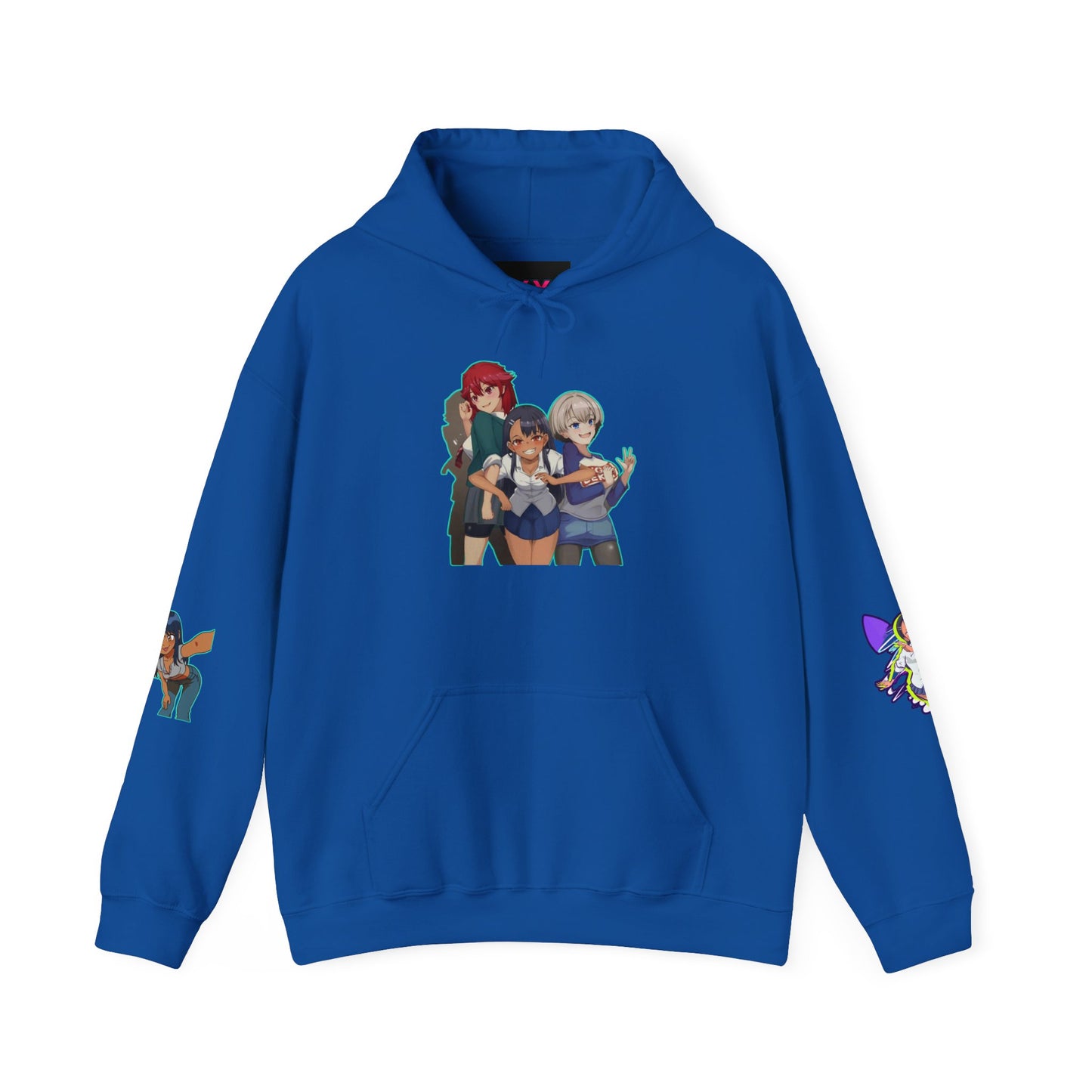 Anime-Themed Hoodie with Playful Graphics, Gift for Anime Fans, Cozy Lounge Wear, Casual Streetwear, Unique Gift Idea
