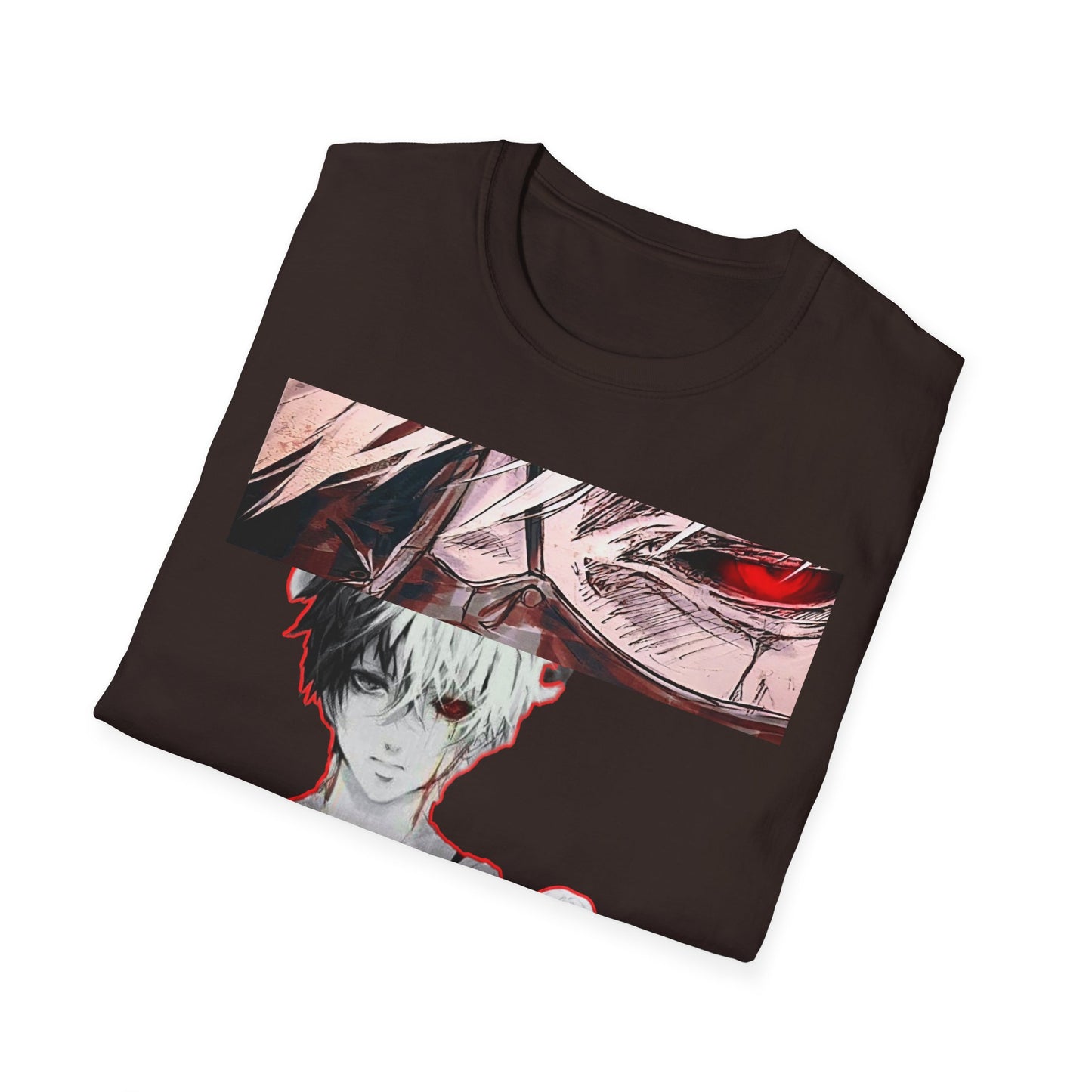 Anime-Inspired Graphic tokyo ghoul styleT-Shirt for Fans, Casual Wear, Birthday Gift, Unisex Softstyle Tee, Perfect for Conventions, Manga Enthusiasts