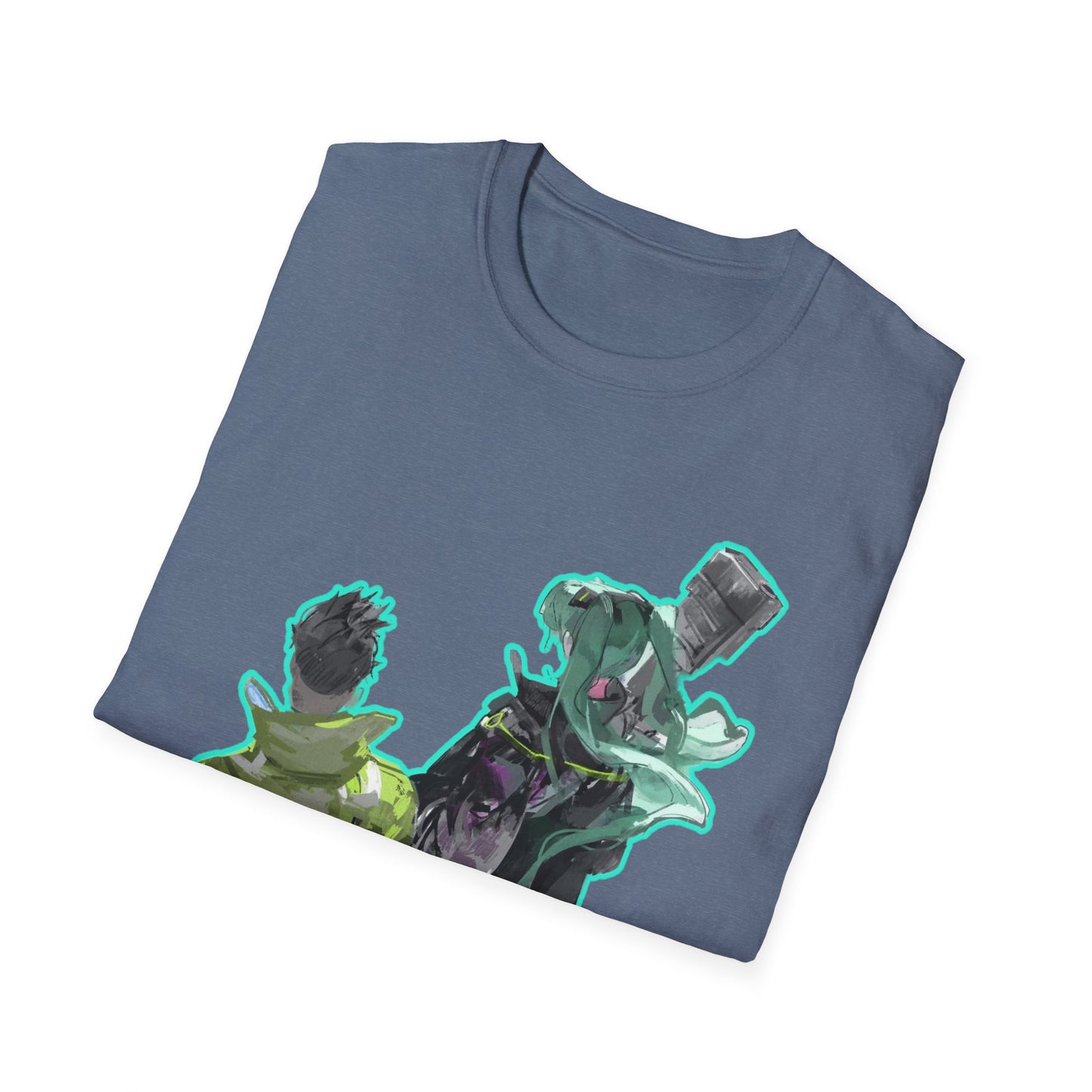 Stylish Unisex  cyber punk style Softstyle T-Shirt with Unique Graphic Design - Perfect for Casual Wear, Gifts, Art Lovers, Birthday, Everyday Style