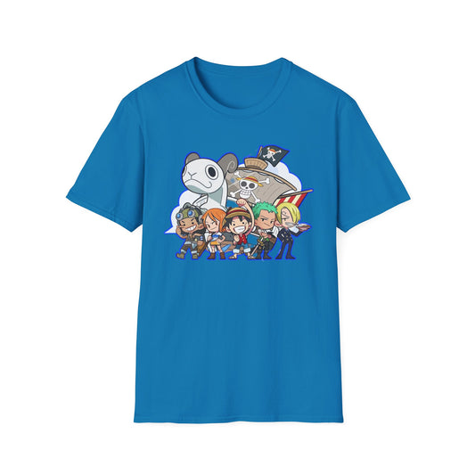 Cute Cartoon Character one piece 7 T-Shirt, Graphic Tee for Anime Lovers, Unisex Gift, Casual Wear, Softstyle Shirt