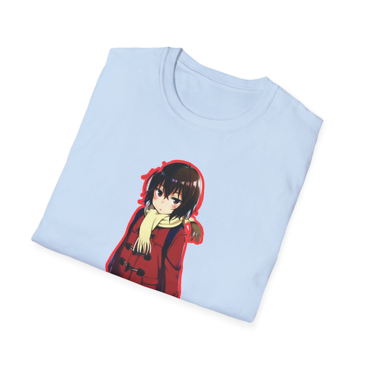 Cute Anime Graphic erased T-Shirt, Unisex Softstyle Tee for Fans, Cozy Everyday Wear, Perfect Gift for Teens, Anime Merchandise