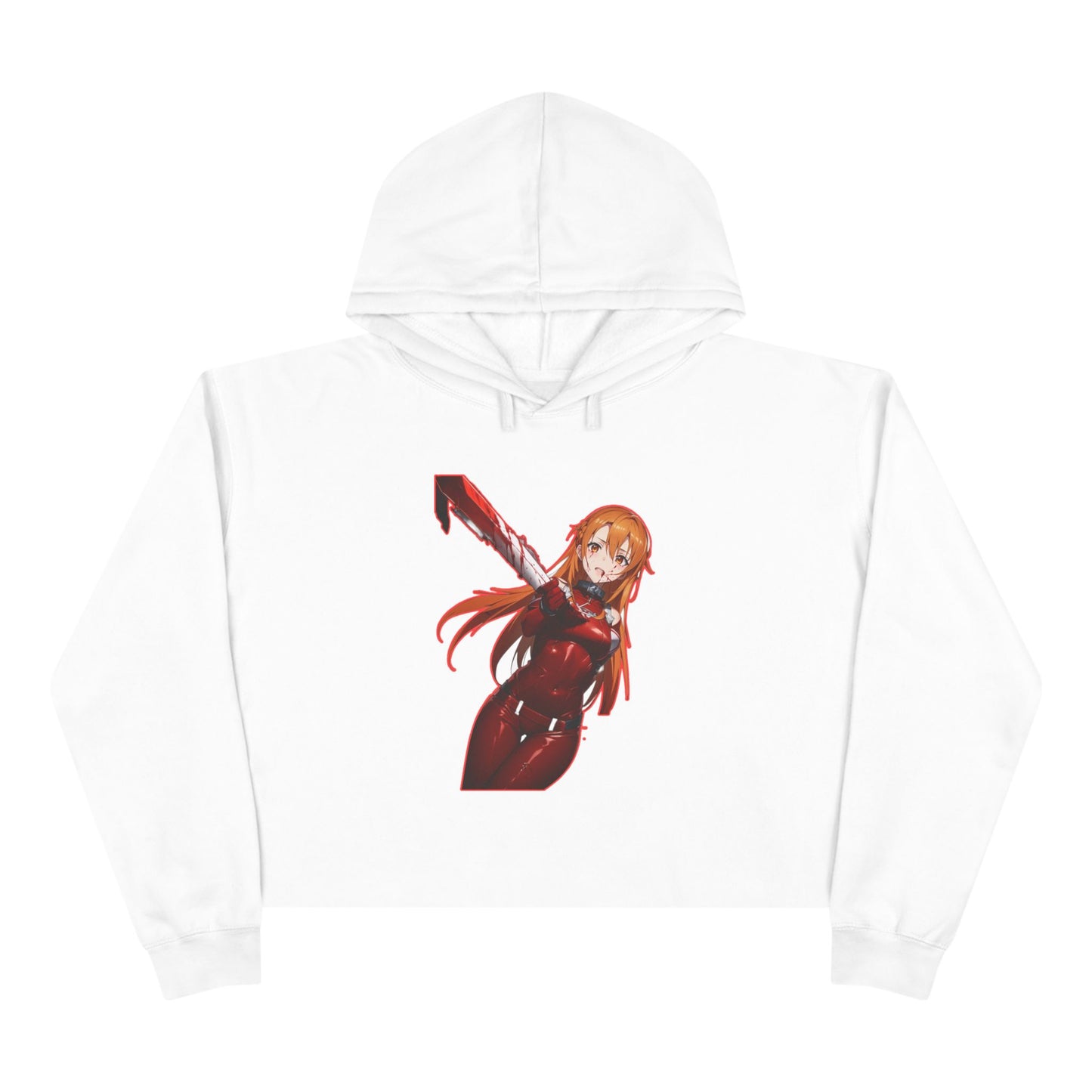 of Trendy Crop Hoodie sao 3 with Unique Designs, Anime Aesthetic, Casual Streetwear, Gift for Fans, Fashion Statement