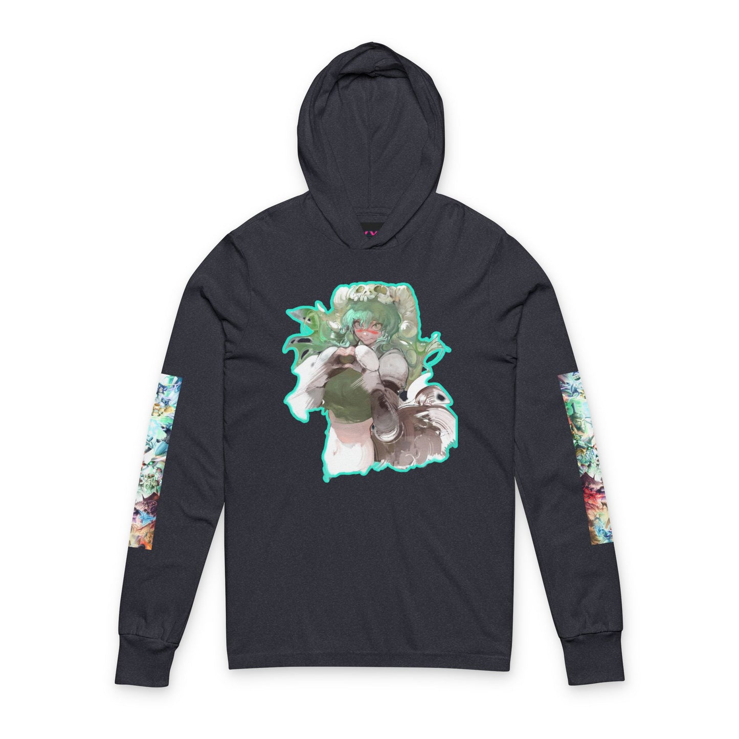 Anime-Inspired bleach Unisex Hooded Long Sleeve Tee, Trendy Streetwear, Cozy Layering Piece, Perfect for Anime Fans, Casual Wear, Gift for Holidays
