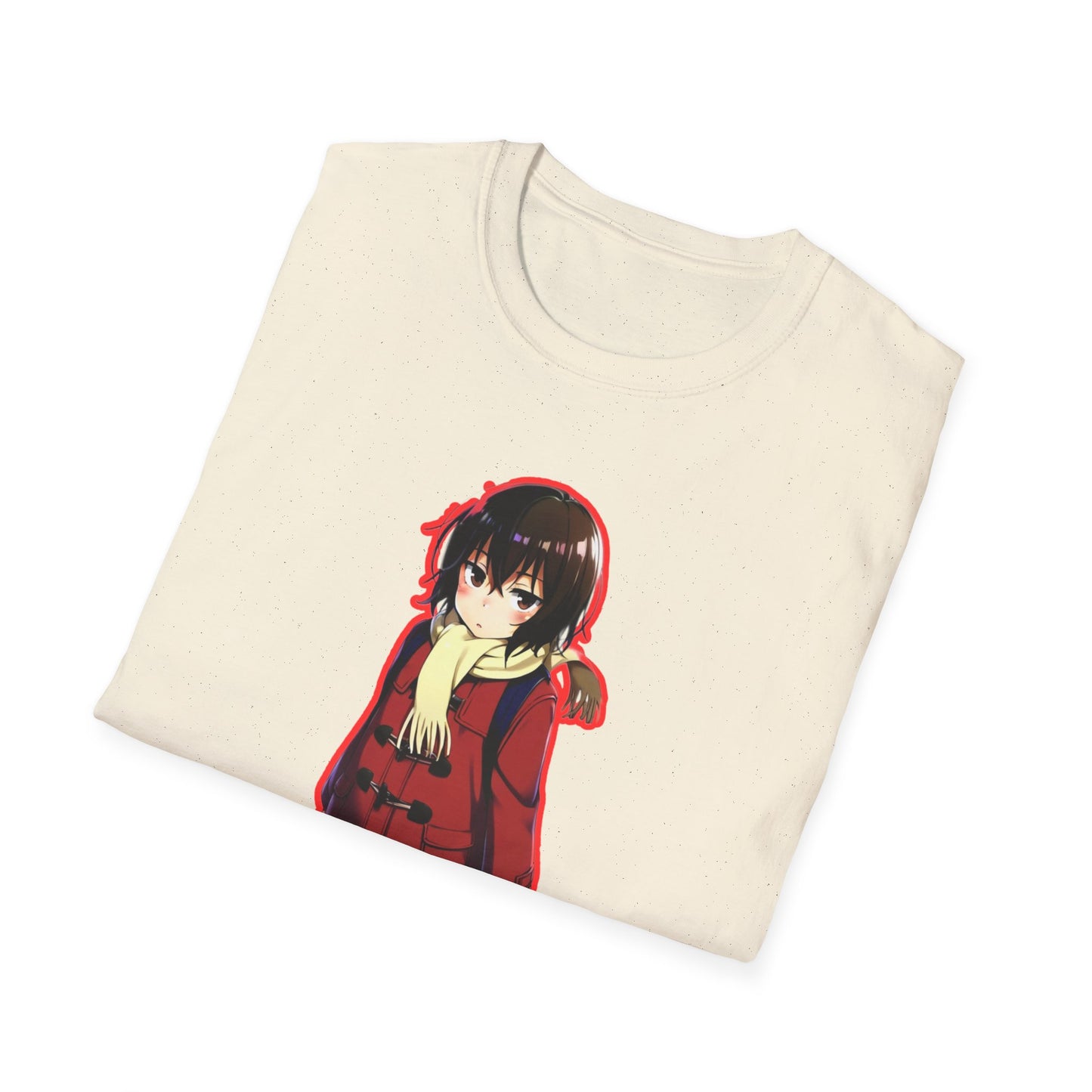 Cute Anime Graphic erased T-Shirt, Unisex Softstyle Tee for Fans, Cozy Everyday Wear, Perfect Gift for Teens, Anime Merchandise