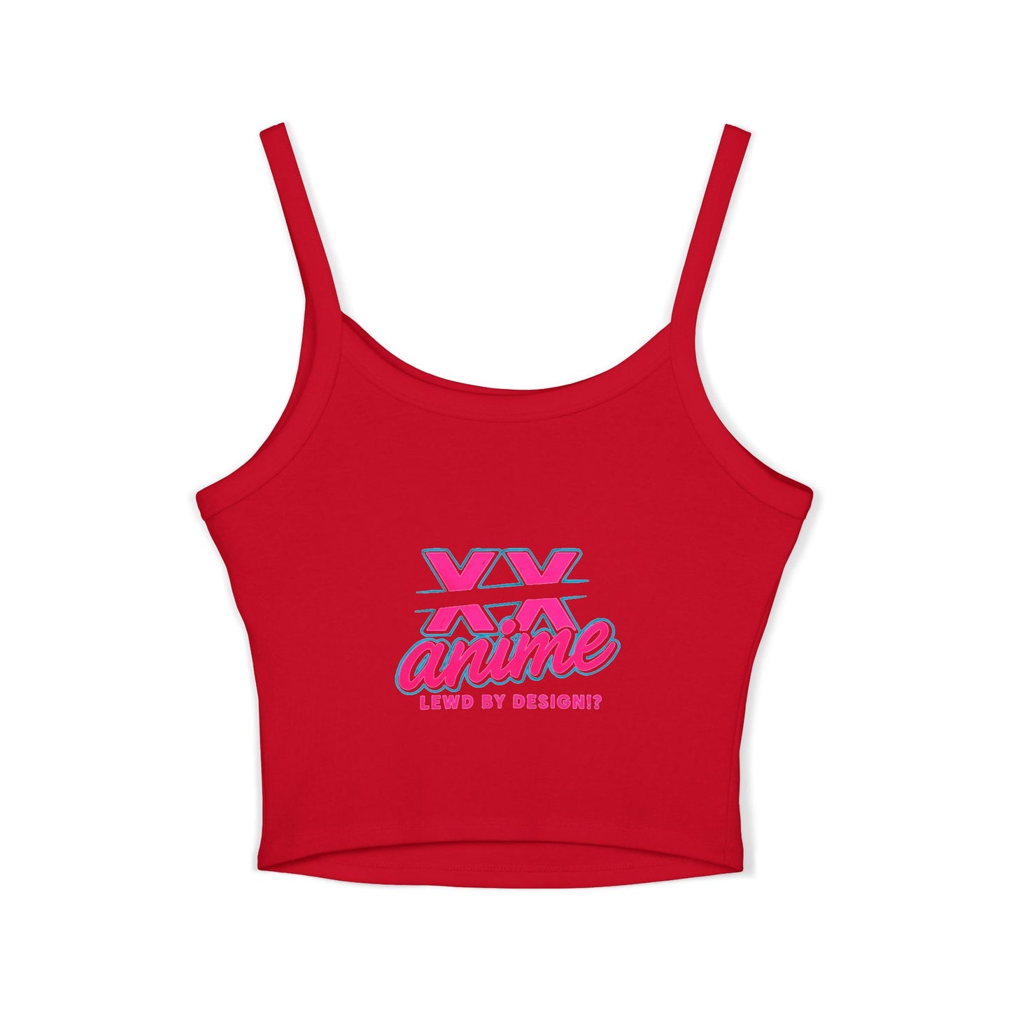 Anime-Inspired Women's Spaghetti Strap Tank Top, Cute Summer Top, Graphic Tee, Cosplay Outfit, Gift for Anime Lovers, Trendy Casual Wear