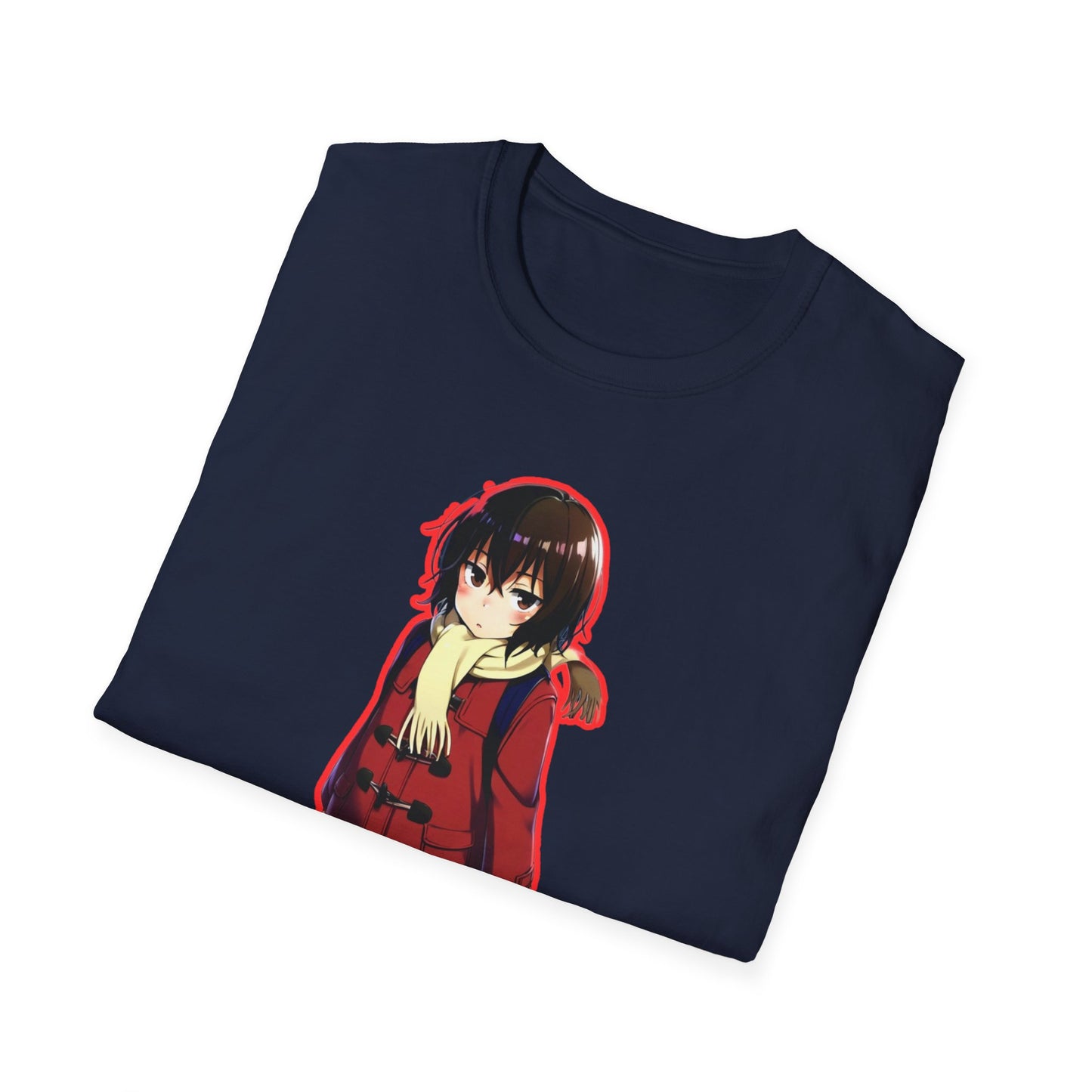 Cute Anime Graphic erased T-Shirt, Unisex Softstyle Tee for Fans, Cozy Everyday Wear, Perfect Gift for Teens, Anime Merchandise