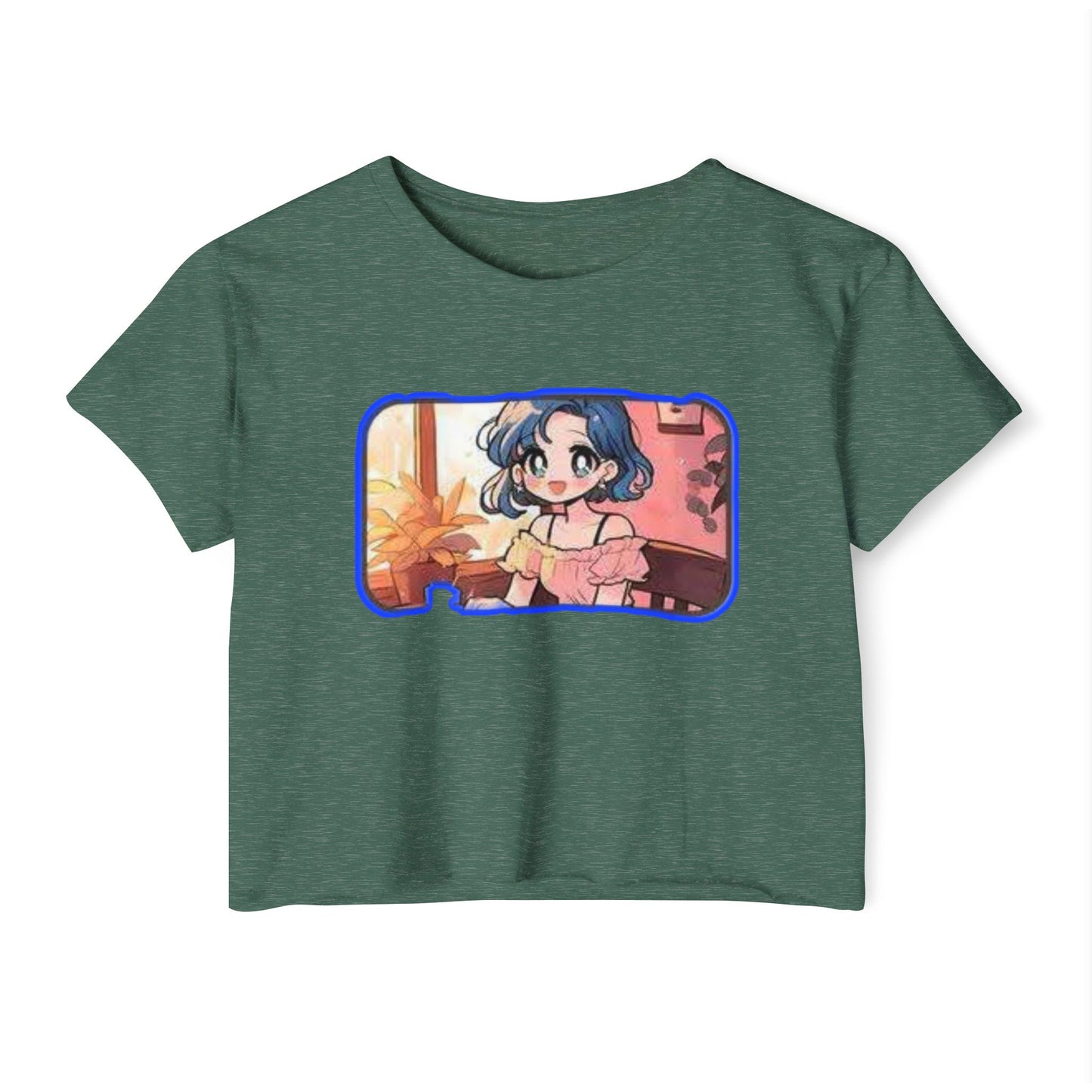 Women's Festival sailor moon 5 Crop Top, Boho Chic Summer Top, Cute Graphic Tee, Casual Festival Wear, Comfortable Weekend Top, Gift for Her