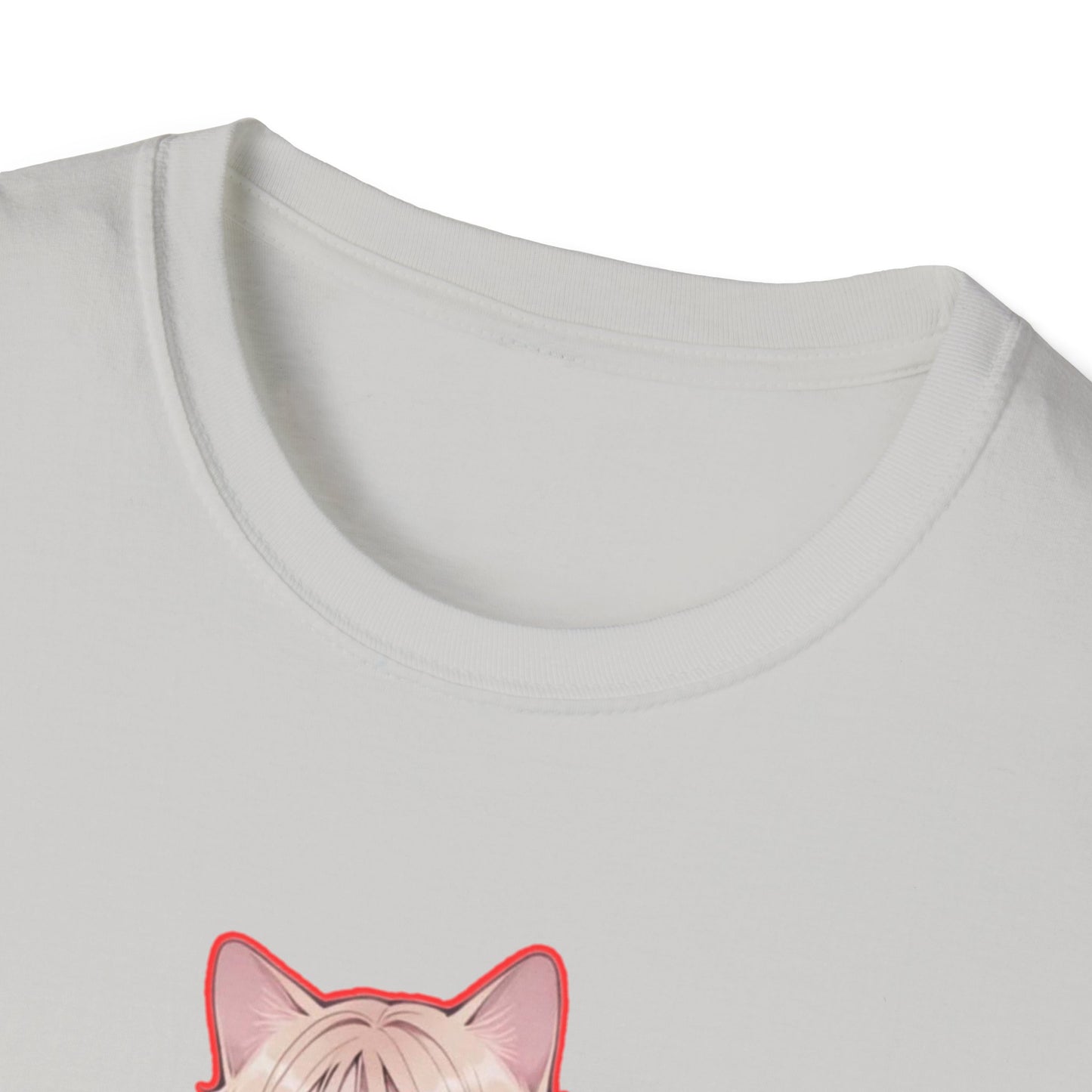 Anime Cat Girl Unisex T-Shirt, Cute Graphic Tee, Casual Wear, Gift for Cat Lovers, Kawaii Fashion, Summer Style
