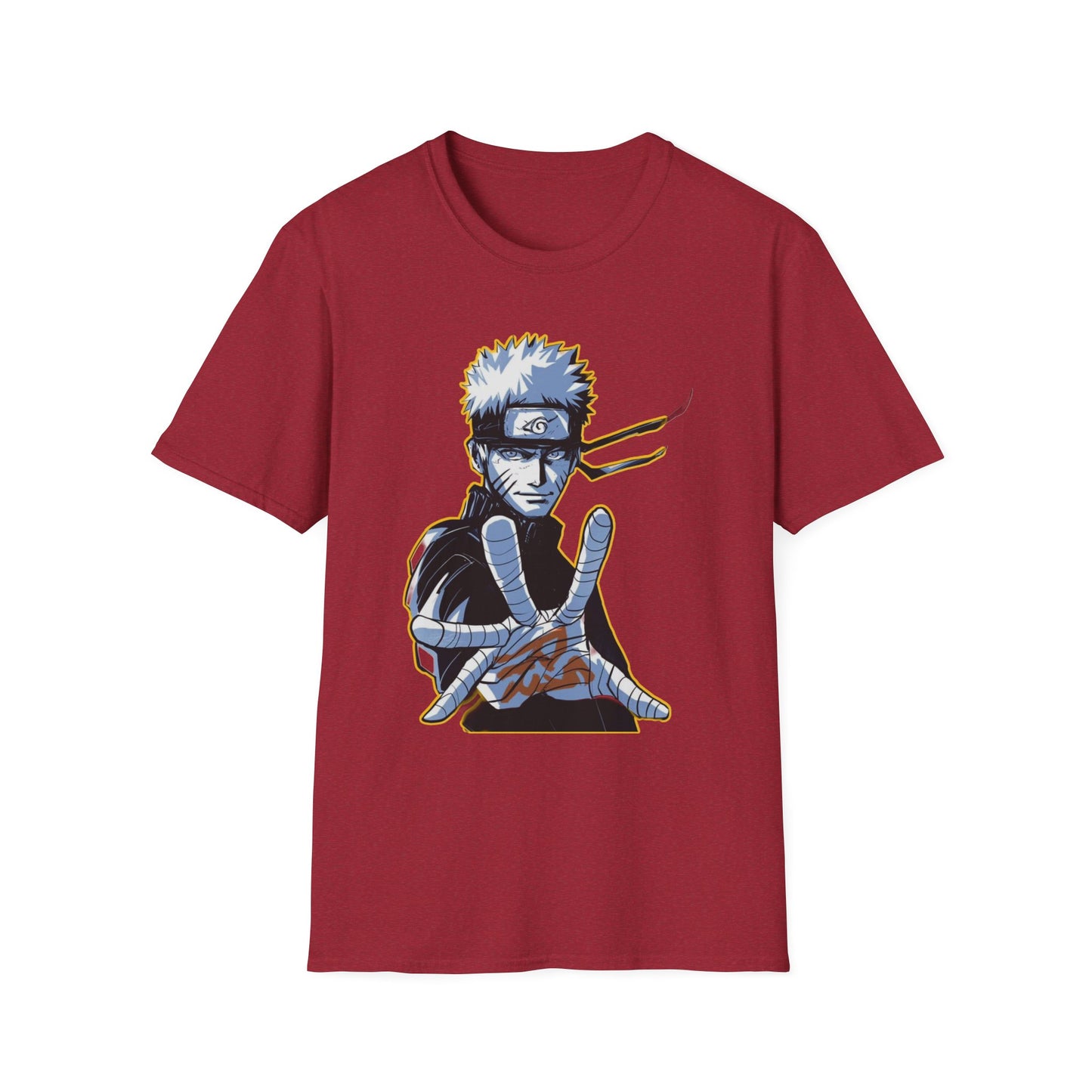 Naruto-Inspired Unisex Softstyle T-Shirt, Anime Fan Tee, Gifts for Cosplay, Comfy Everyday Wear, Perfect for Halloween and Birthdays