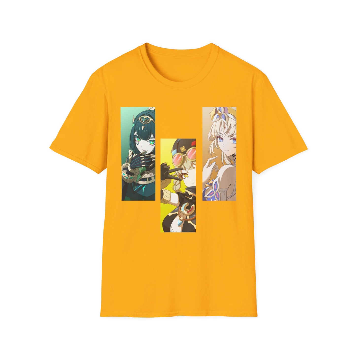 Anime-Inspired Unisex trio 2 Softstyle T-Shirt, Graphic Tee, Casual Wear, Gift for Anime Fans, Unique T-Shirt, Comfortable Streetwear