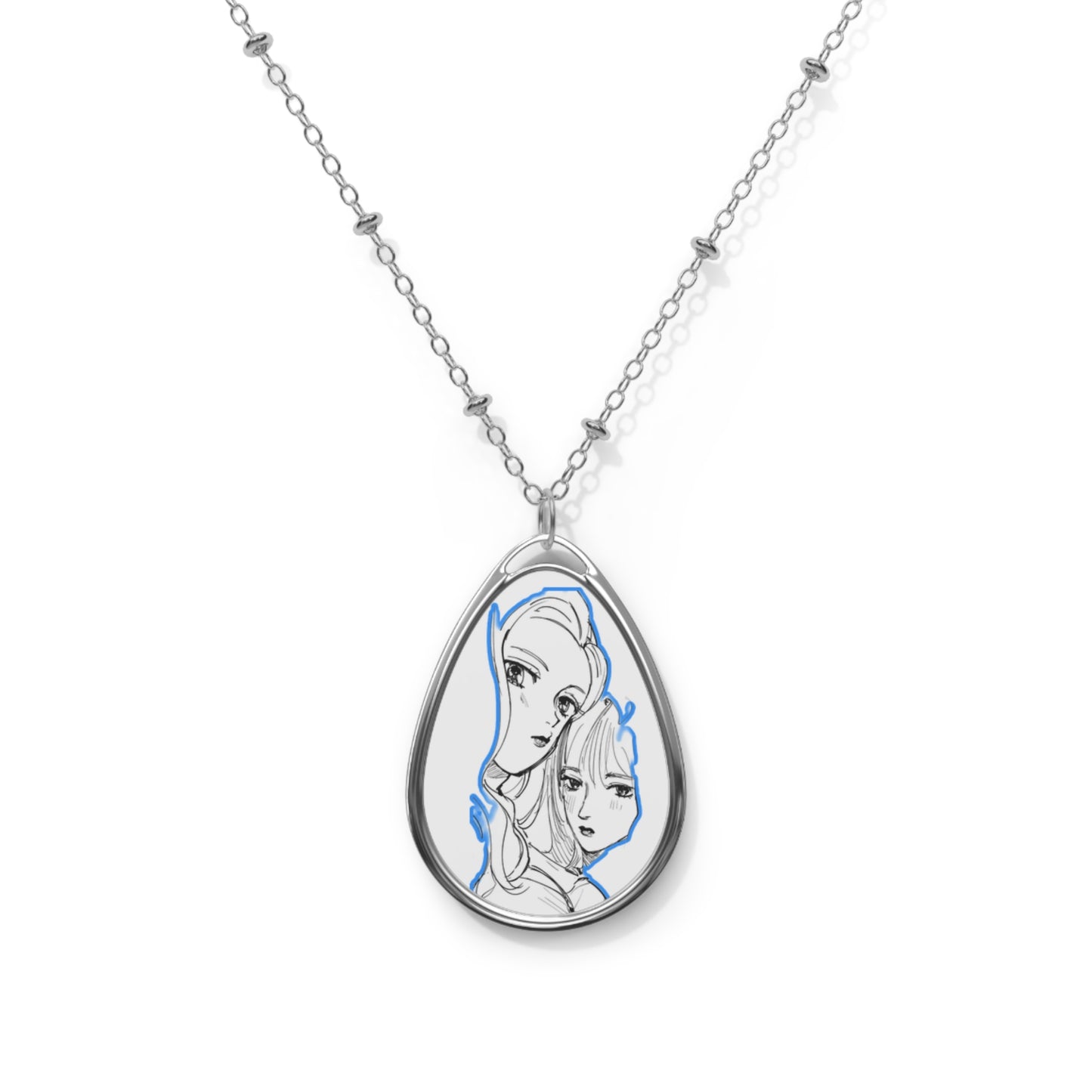 Elegant Oval Necklace with Artistic Design, Meaningful Gift for Her, Personalized Jewelry, Delicate Pendant for Every Occasion, [...]