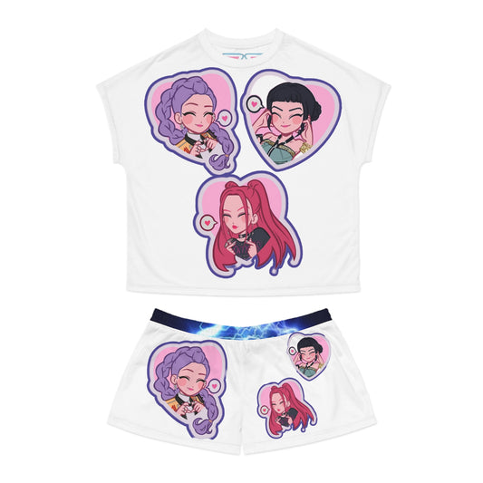 Idol style  Women's Short Pajama Set, Cute and Comfy Sleepwear, Perfect for Sleepovers, Anime Conventions, Gifts for Fans, Relaxation Wear