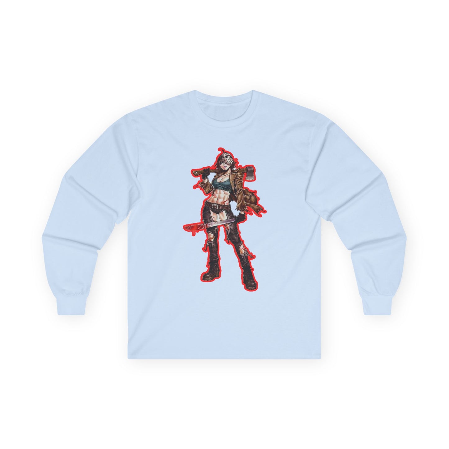 Rebellious spooky season masters of horror Long Sleeve Tee with Fierce Design, Unisex Fashion Shirt, Graphic Tee Gift, Casual Wear, Edgy Outfit, Anime Merch