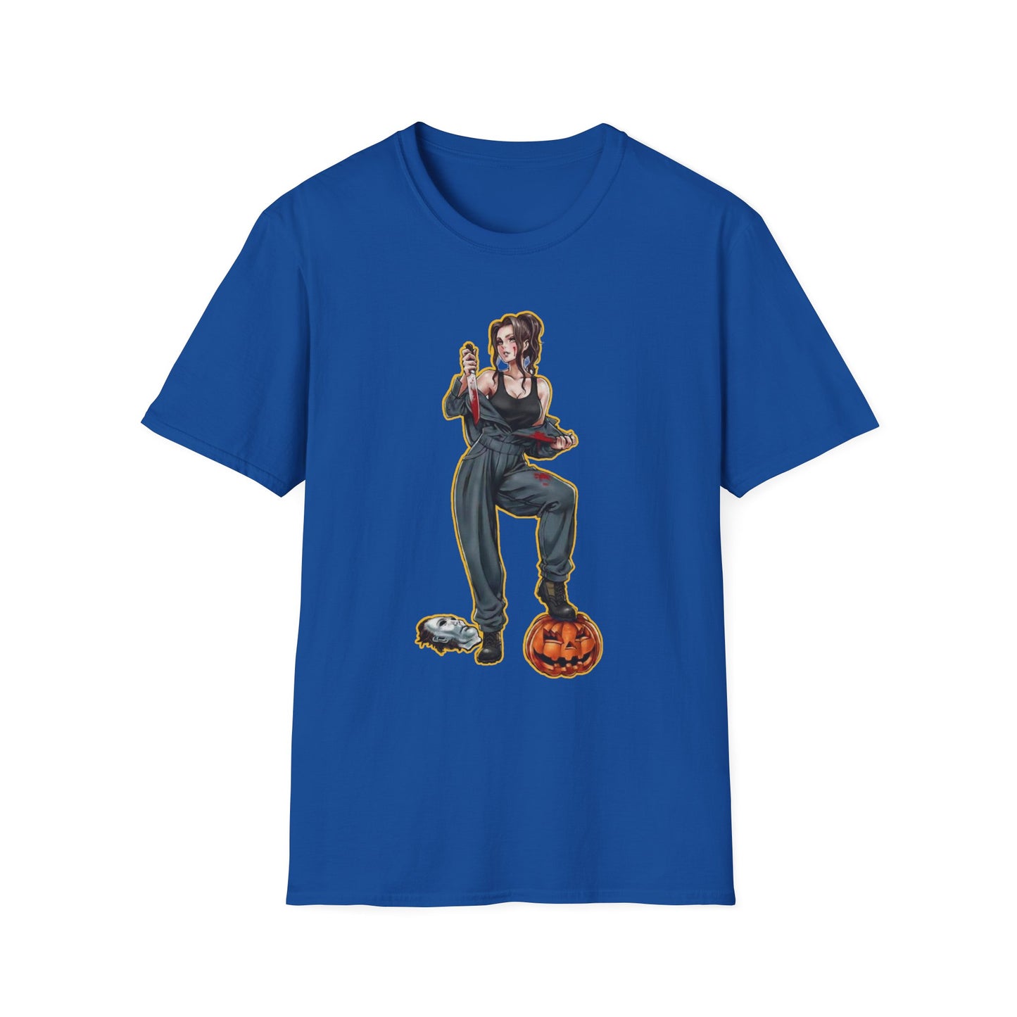 Unisex Anime Graphic spooky season masters of horror 8Tee, Playful Halloween T-Shirt, Fun Casual Wear for Anime Lovers, Gift for Friends, Unique Character Design Shirt