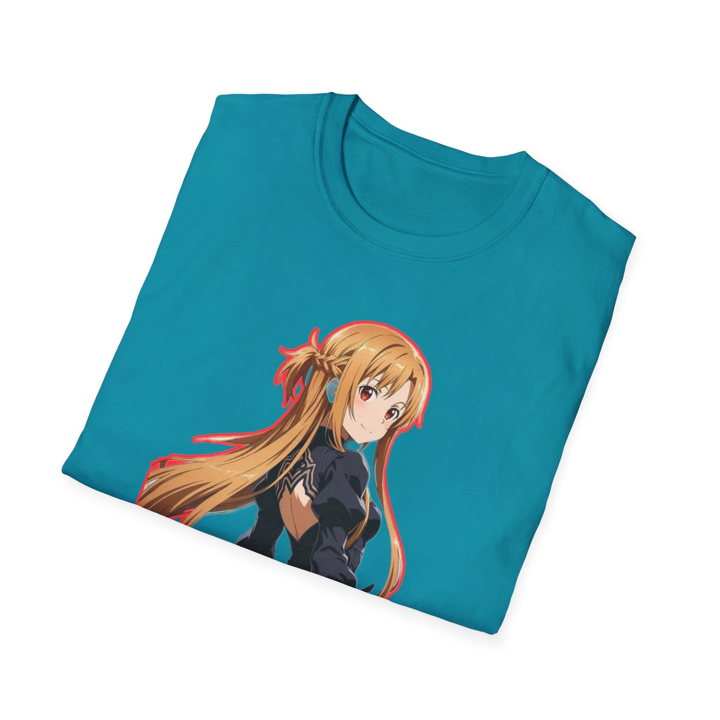 Anime-Inspired worlds of swords  Unisex Softstyle T-Shirt featuring Asuna, Casual Tee, Gift for Anime Fans, Cosplay Apparel, Perfect for Birthdays, [...]
