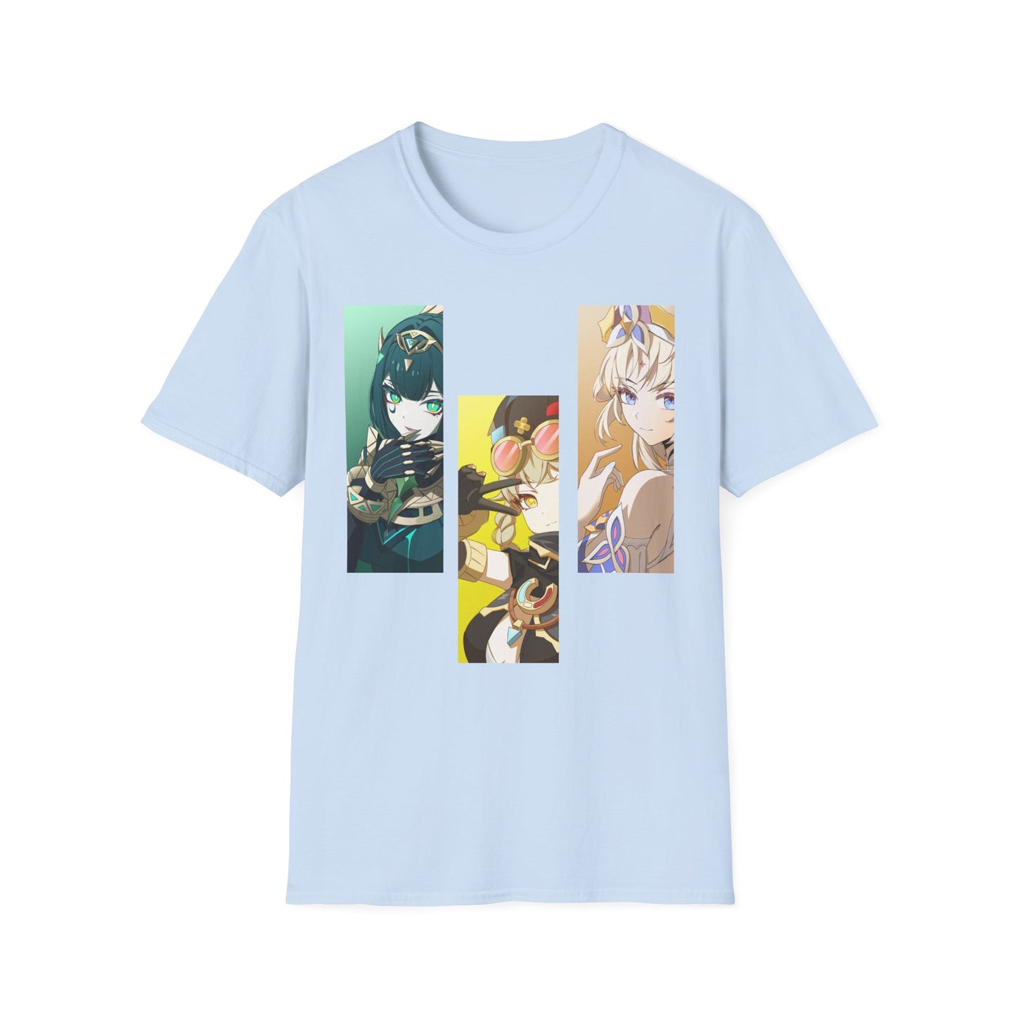Anime-Inspired Unisex trio 2 Softstyle T-Shirt, Graphic Tee, Casual Wear, Gift for Anime Fans, Unique T-Shirt, Comfortable Streetwear
