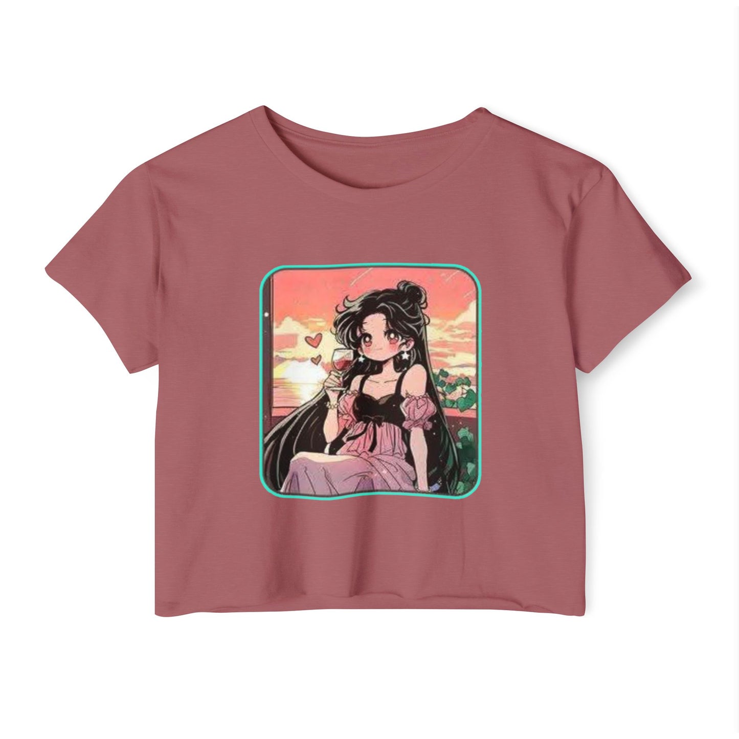 Chic Festival sailor moon 17 Crop Top | Anime Style T-Shirt, Summer Fashion, Music Festival Outfit, Casual Wear, Gift for Her