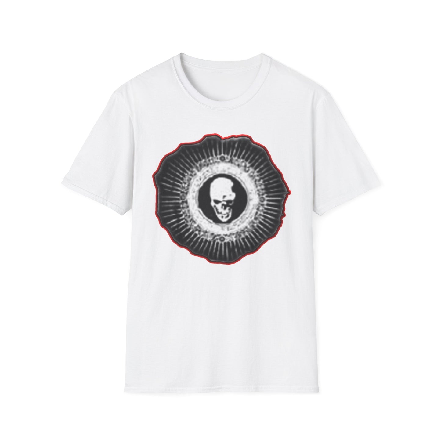 Skull Graphic Tee dn style – Unisex Softstyle T-Shirt for Art Lovers, Halloween, Casual Wear, Gothic Fashion, Unique Gift