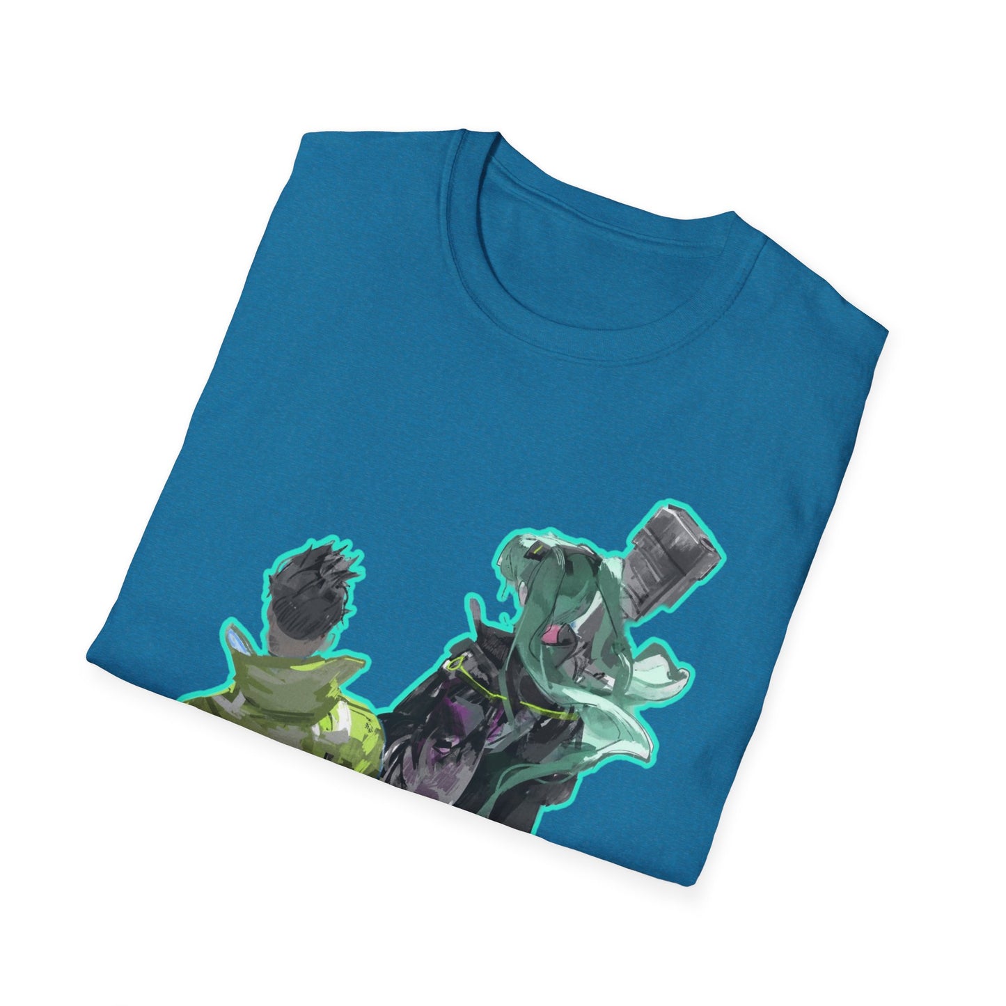 Stylish Unisex  cyber punk style Softstyle T-Shirt with Unique Graphic Design - Perfect for Casual Wear, Gifts, Art Lovers, Birthday, Everyday Style