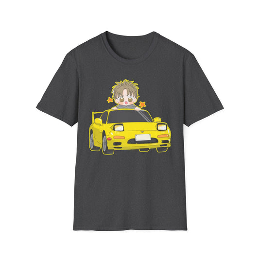 Cool Cartoon initial D 5 Car Unisex T-Shirt - Fun Gift for Car Lovers, Anime Fans, Birthday, Casual Wear, Everyday Style