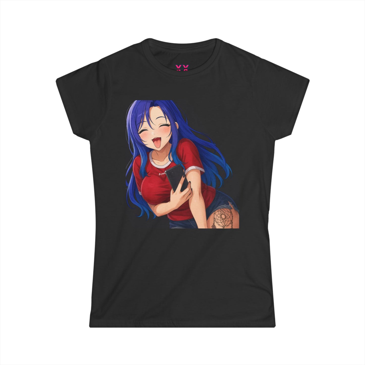 Copy of Anime-Inspired Women's Softstyle Tee, Casual Graphic Tee, Cute Character Shirt, Gift for Anime Fans, Everyday Wear, Pop Culture Apparel