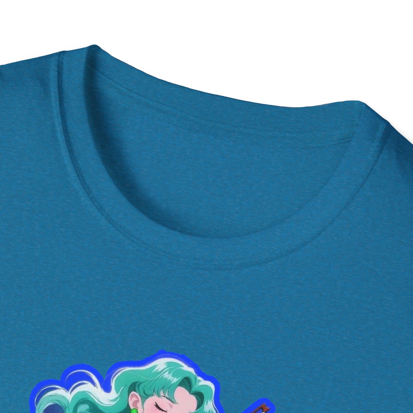 Enchanting Violinist sailor moon 7 Unisex Softstyle T-Shirt, Music Lover Gift, Casual Wear, Concert Tee, Artistic Apparel