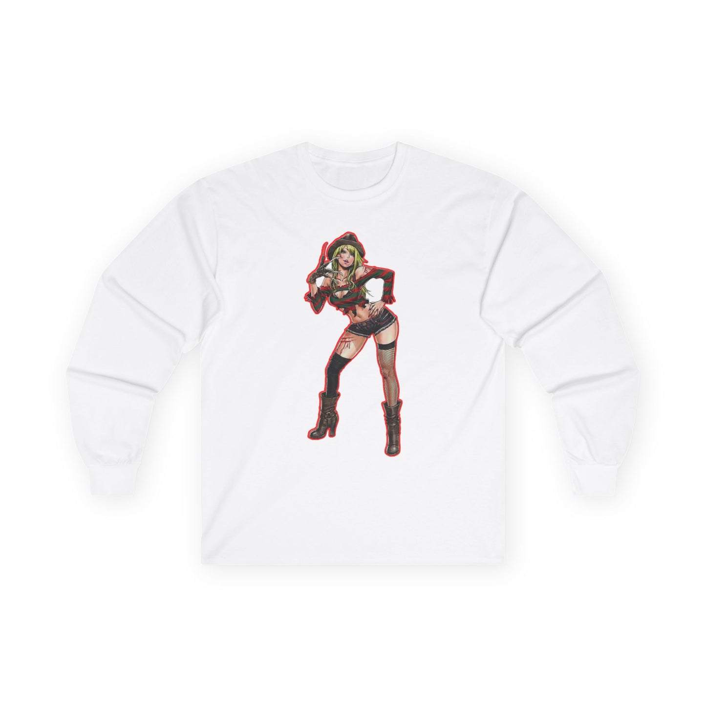 Trendy spooky season masters of horror 2Graphic Tee, Stylish Long Sleeve Shirt, Perfect Gift for Comic Fans, Everyday Casual Wear, Unique Costume Apparel