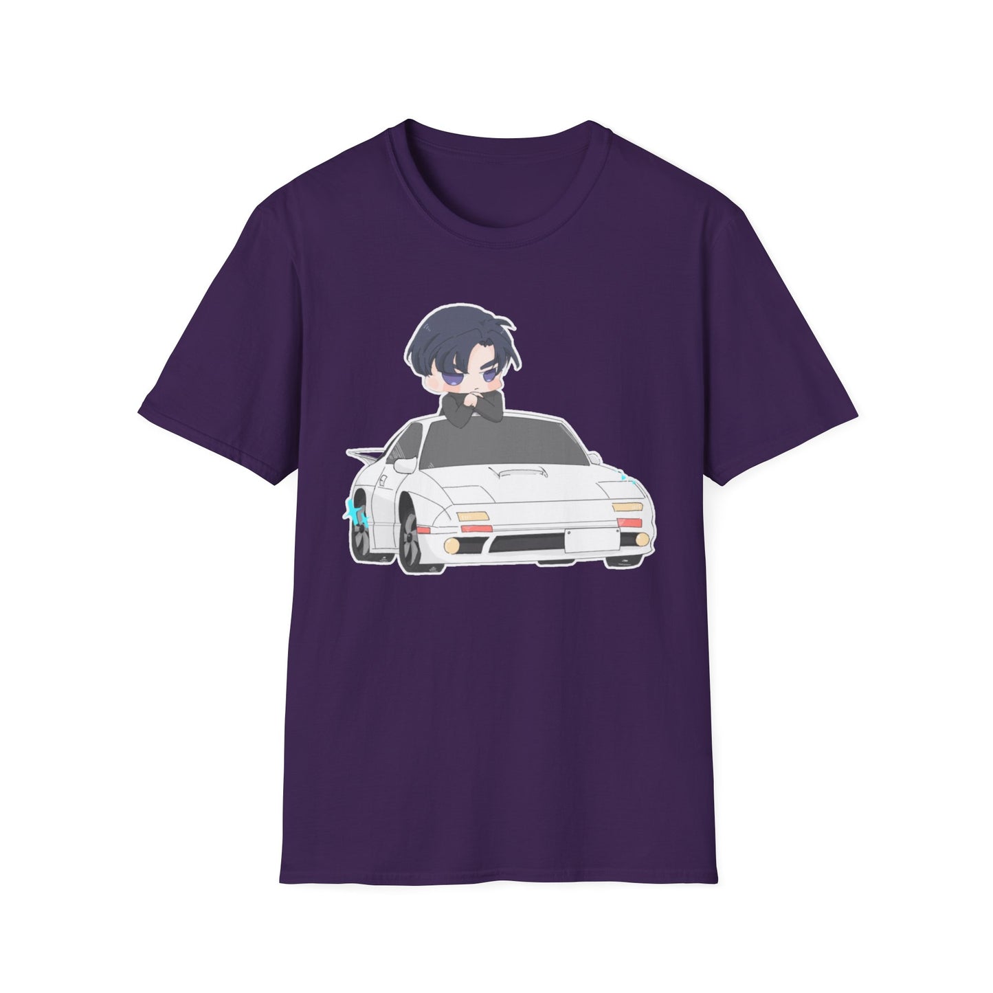 Anime Car initial D 4 Chibi T-Shirt, Unisex Graphic Tee, Cool Gift for Car Lovers, Casual Wear, Streetwear Style