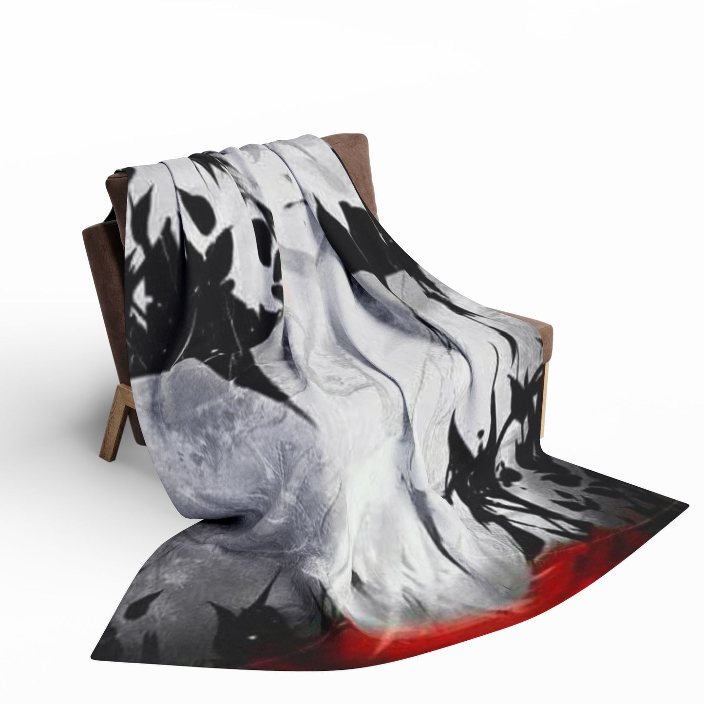 Dark Aesthetic Arctic Tokyo ghoul style Fleece Blanket, Cozy Throw for Cult Movie Fans, Anime Lovers, Home Decor, Unique Gift Idea