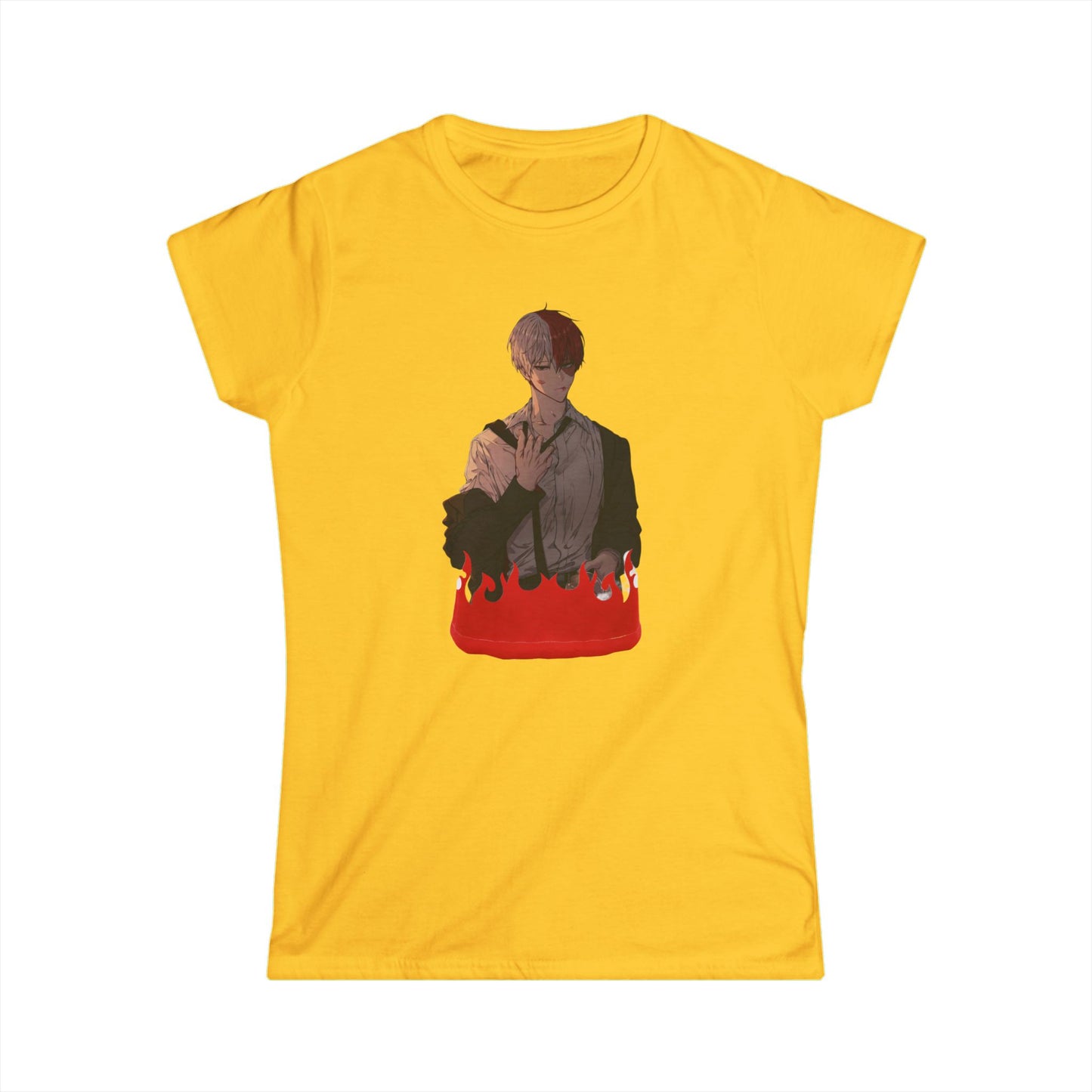 Hero life todo style 2 Tee for Fans, Casual Wear, Gift for Her, Anime Merch, Birthday Present, Cute T-Shirt