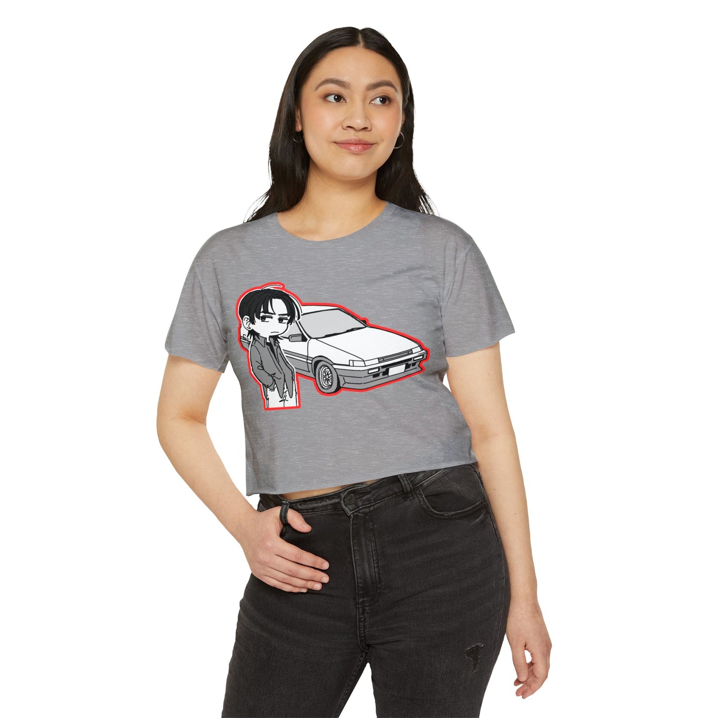 Festival Vibes initial D 2 Crop Top, Graphic Tee for Music Lovers, Summer Top, Cute Streetwear, Ideal for Concerts, Gifts for Her
