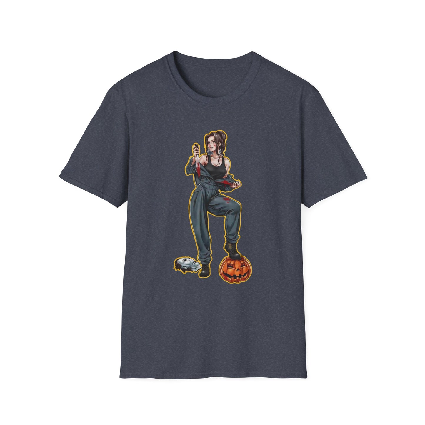 Unisex Anime Graphic spooky season masters of horror 8Tee, Playful Halloween T-Shirt, Fun Casual Wear for Anime Lovers, Gift for Friends, Unique Character Design Shirt