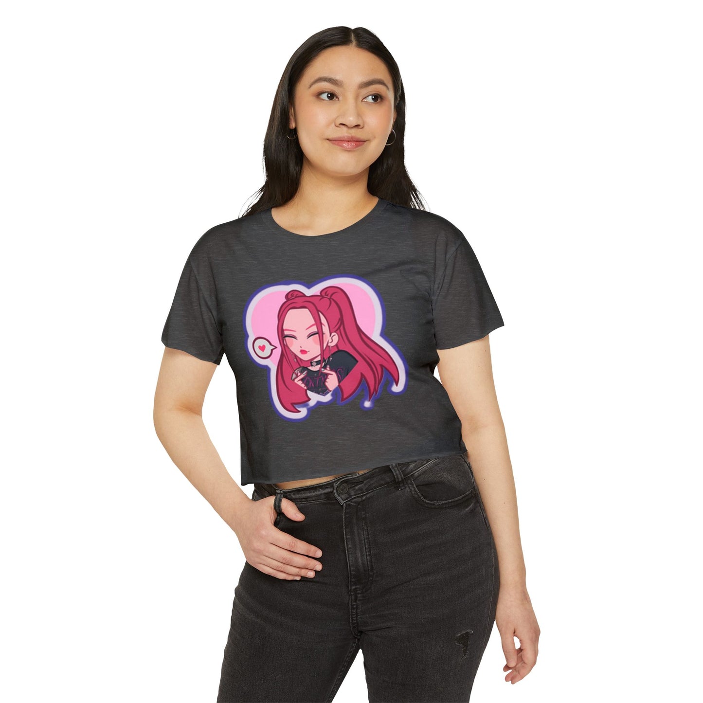 Copy of Idol style 3 Crop Top, Cute Anime Crop Top, Summer Festival Shirt, Graphic Tee for Music Festivals, Trendy Anime Apparel