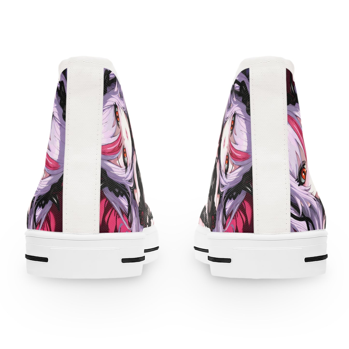 Trendy Women's High Top Sneakers with Artistic Design, Fashionable Footwear, Casual Sneakers, Street Style Shoes, Unique Gift Idea