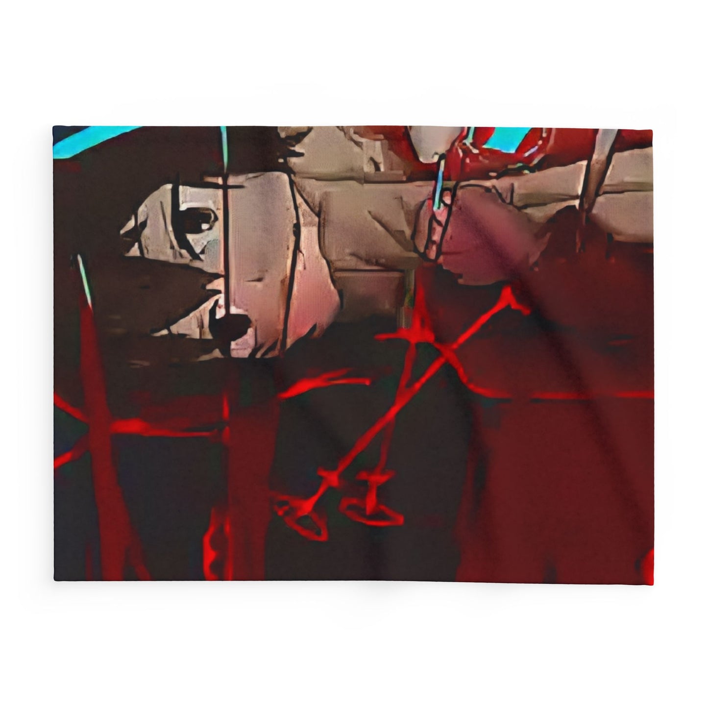 Cozy Arctic erased Fleece Blanket - Perfect for Anime Lovers, Home Decor, Snuggling, Gifts for Her, Cozy Nights