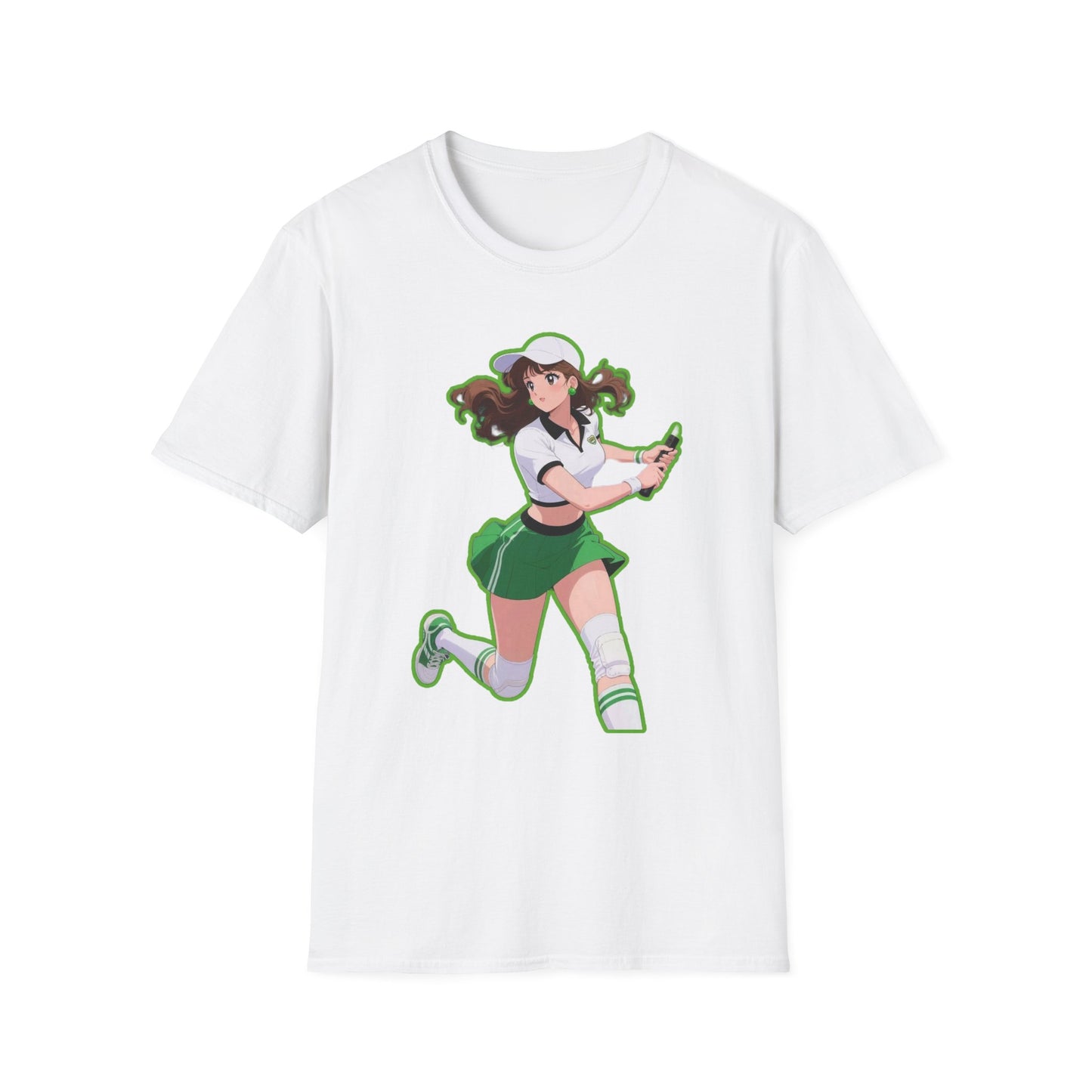 Playful Anime sailor moon 4 Character T-Shirt, Unisex Softstyle Tee, Casual Graphic Shirt, Gift for Anime Lovers, Fun Everyday Wear, Otaku Merchandise