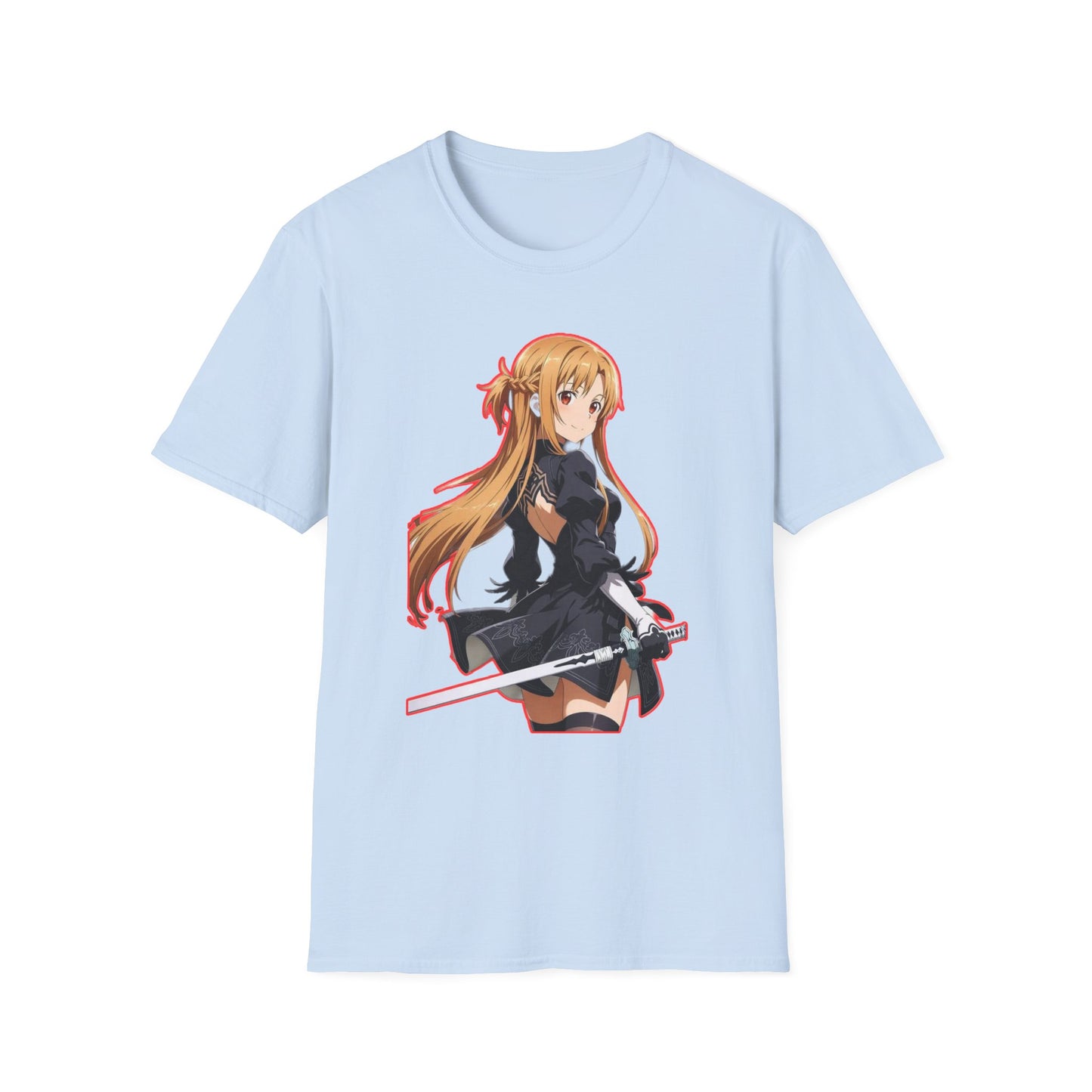Anime-Inspired worlds of swords  Unisex Softstyle T-Shirt featuring Asuna, Casual Tee, Gift for Anime Fans, Cosplay Apparel, Perfect for Birthdays, [...]