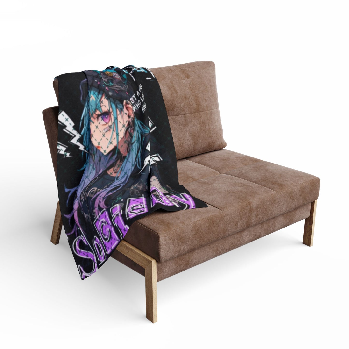 Anime Society Fleece Blanket, Cozy Throw Blanket, Warm Blanket, Gift for Anime Lovers, Home Decor, Bedroom Accessories
