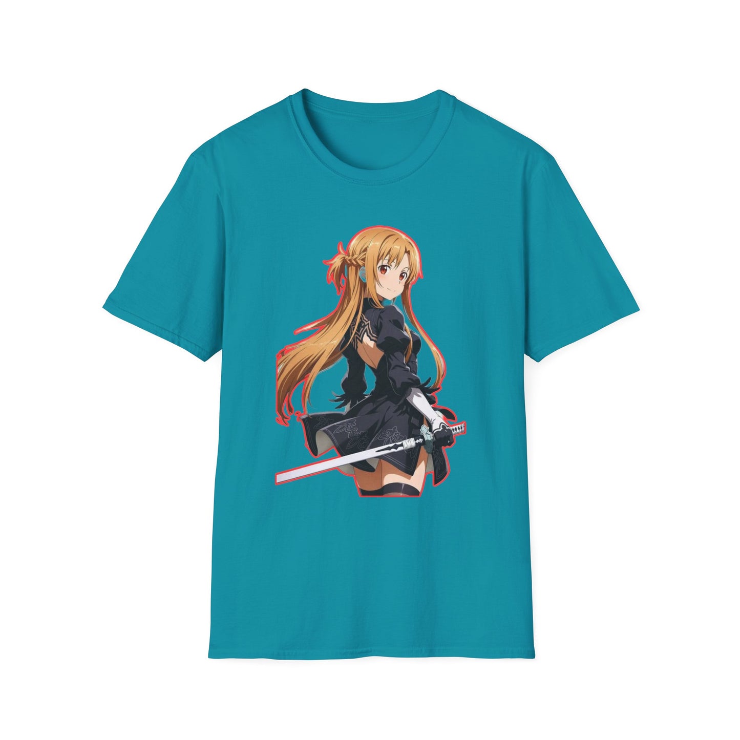 Anime-Inspired worlds of swords  Unisex Softstyle T-Shirt featuring Asuna, Casual Tee, Gift for Anime Fans, Cosplay Apparel, Perfect for Birthdays, [...]
