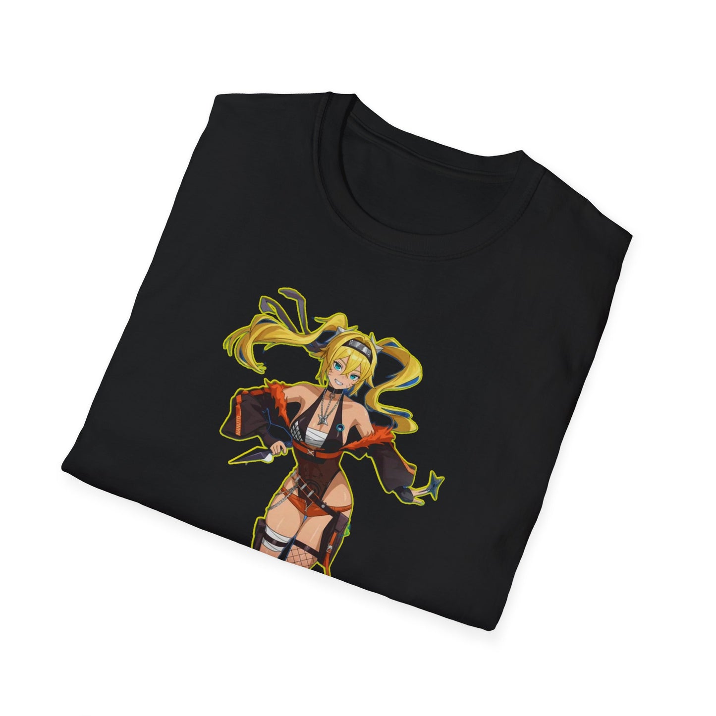 Anime-Inspired Naruto 8 Unisex Softstyle T-Shirt, Casual Wear, Gifts for Gamers, Comic Con Apparel, Unique Fashion Statement