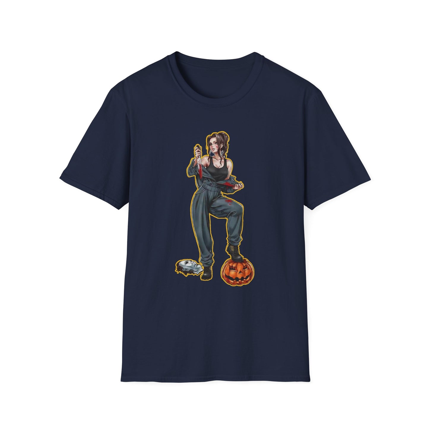 Unisex Anime Graphic spooky season masters of horror 8Tee, Playful Halloween T-Shirt, Fun Casual Wear for Anime Lovers, Gift for Friends, Unique Character Design Shirt