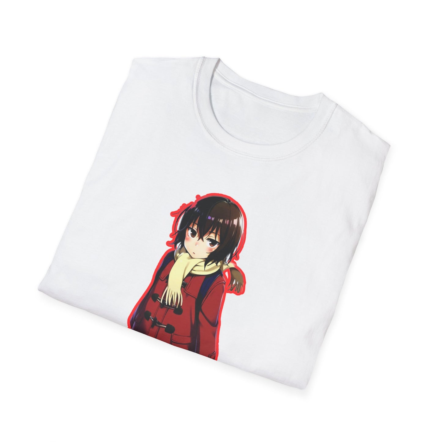 Cute Anime Graphic erased T-Shirt, Unisex Softstyle Tee for Fans, Cozy Everyday Wear, Perfect Gift for Teens, Anime Merchandise