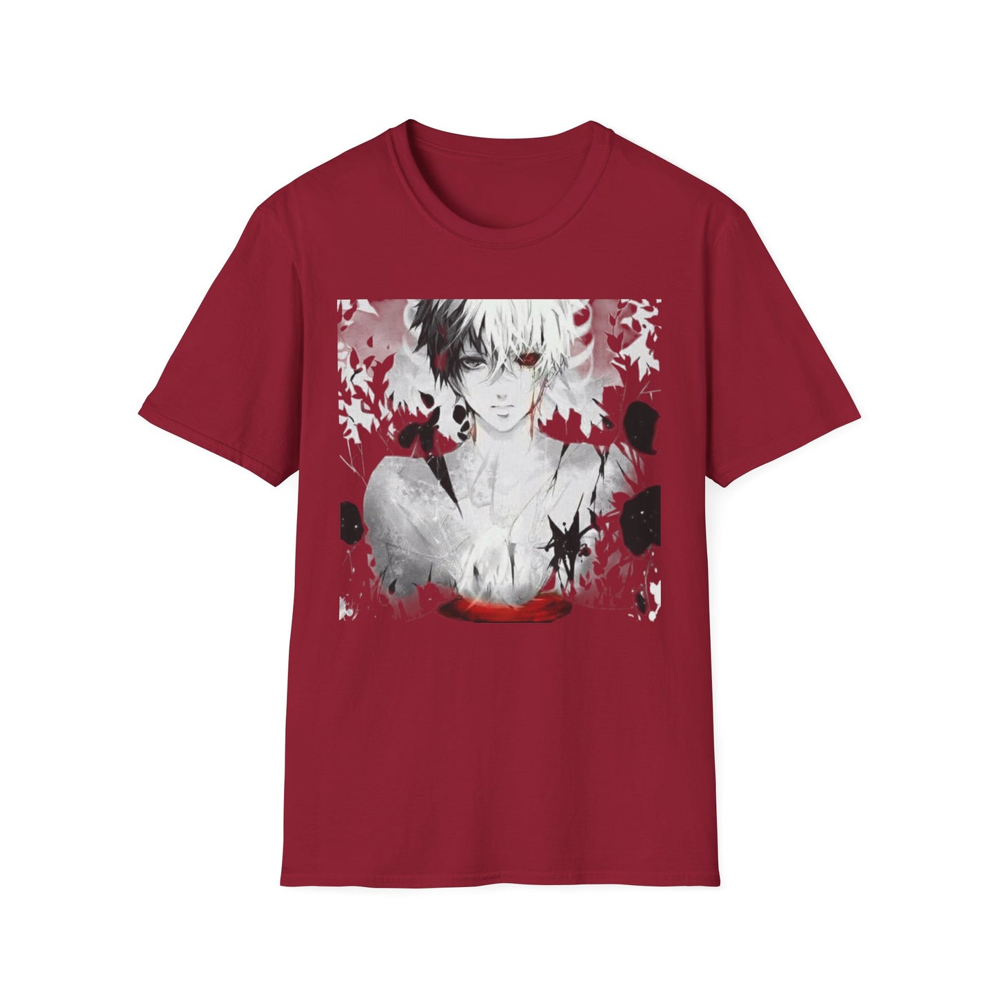 Anime Art Unisex tokyo ghoul style 2Softstyle T-Shirt | Perfect Gift for Fans, Graphic Tee, Casual Wear, Cosplay, Every Day Comfort