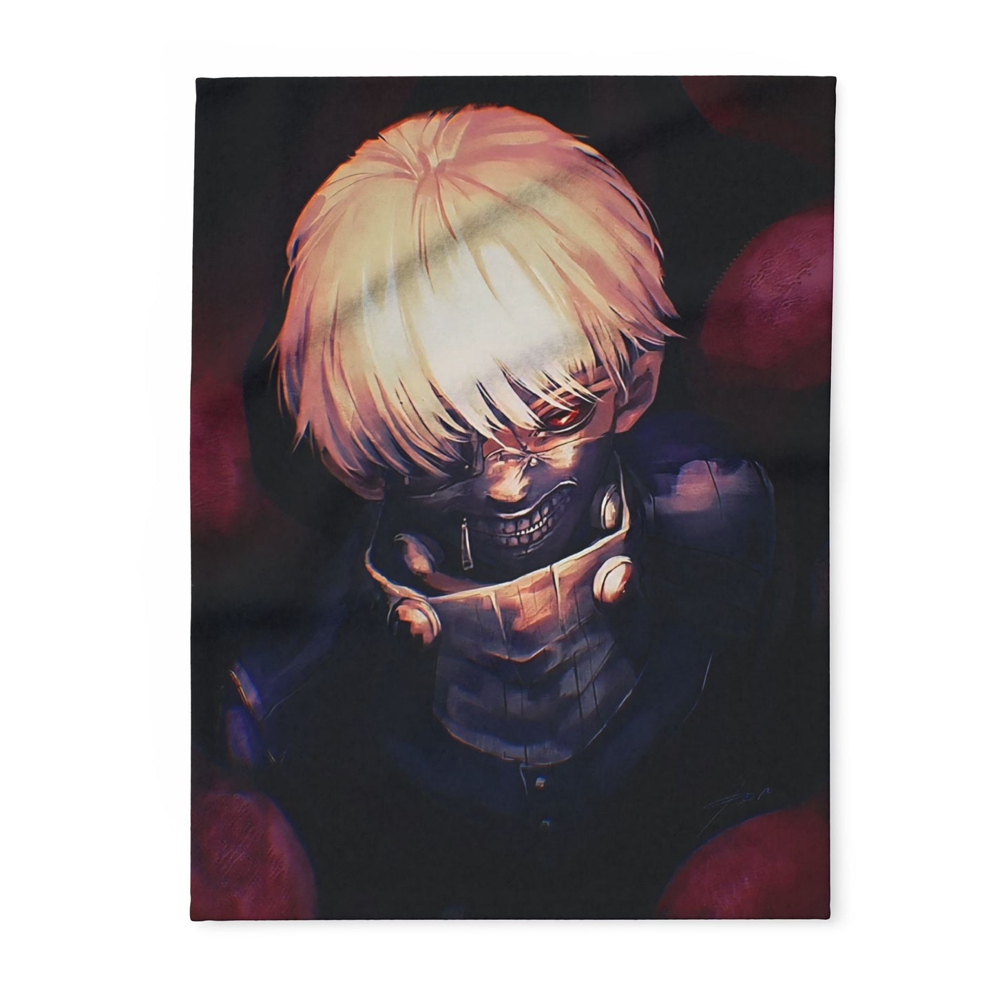 Anime-Inspired Arctic Tokyo ghoul style 2Fleece Blanket, Cozy Gift for Fans, Soft Throw for Living Room, Bedroom Decor, Perfect for Holidays